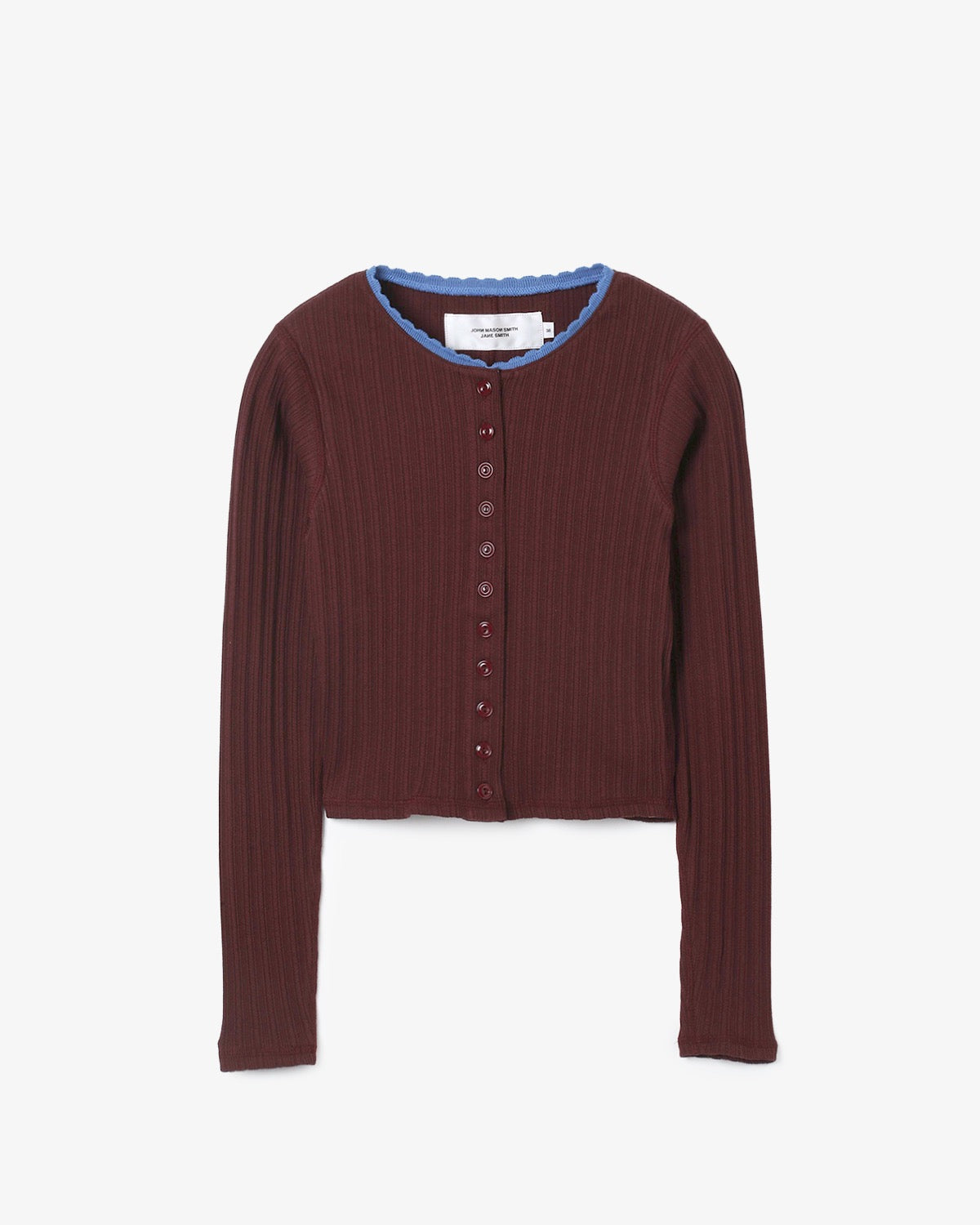 COTTON EYELET RIB CARDIGAN