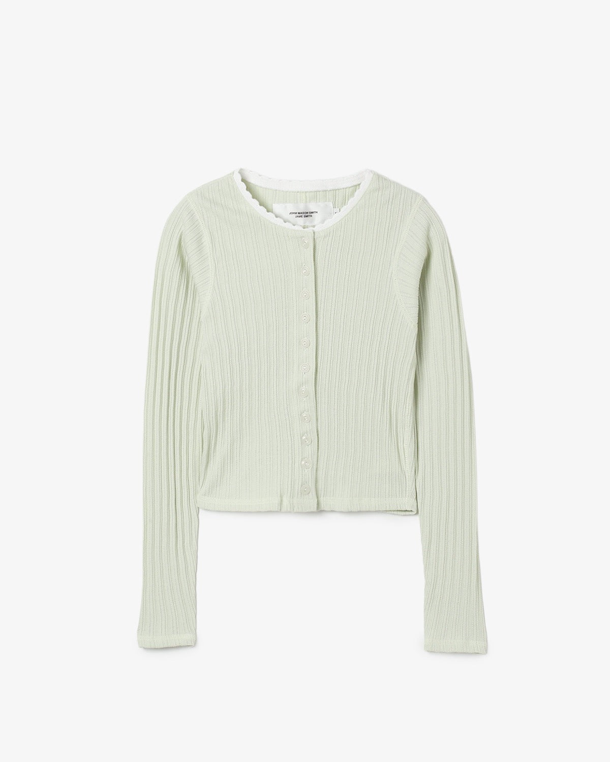 COTTON EYELET RIB CARDIGAN