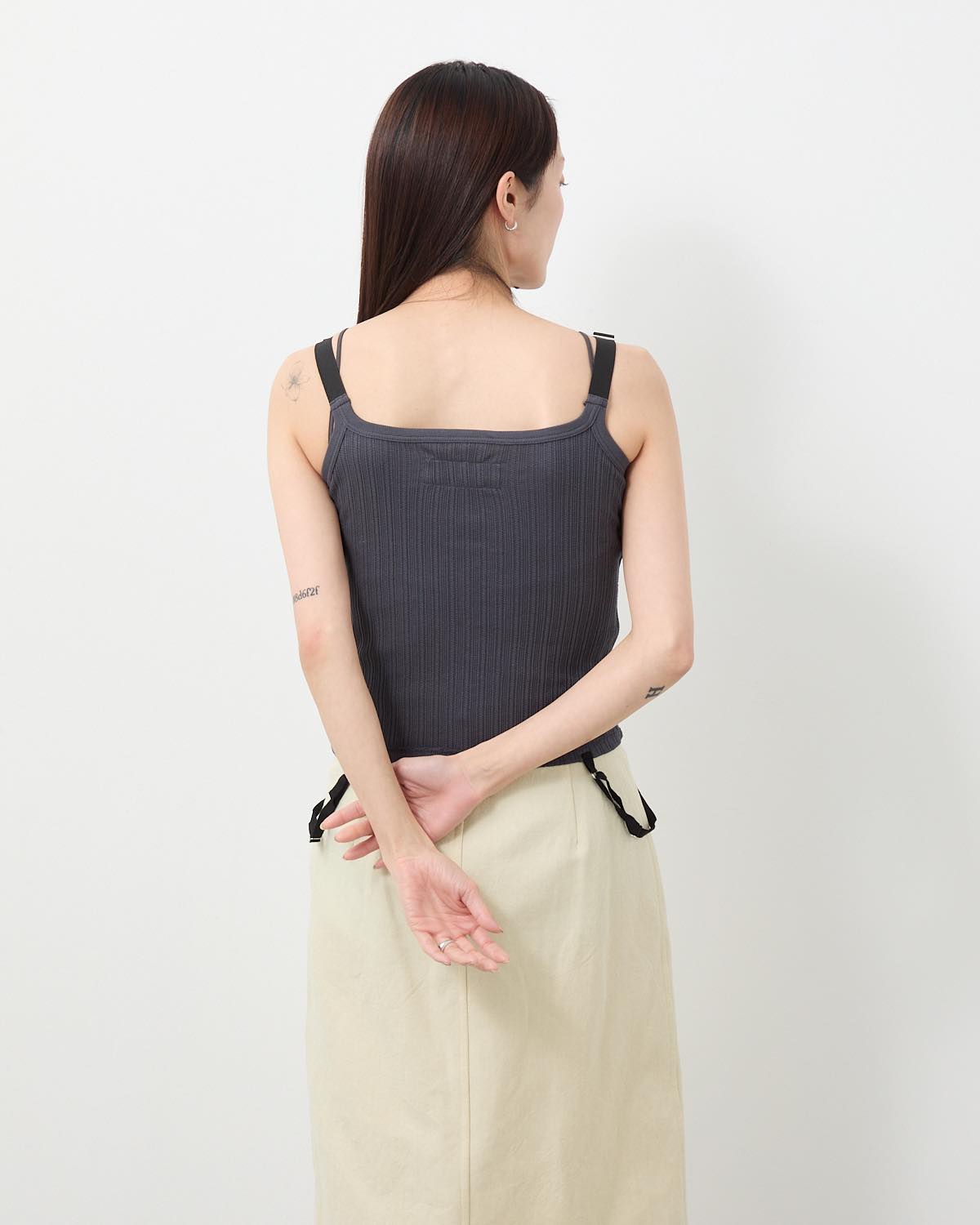 COTTON EYELET RIB UP DOWN CAMISOLE