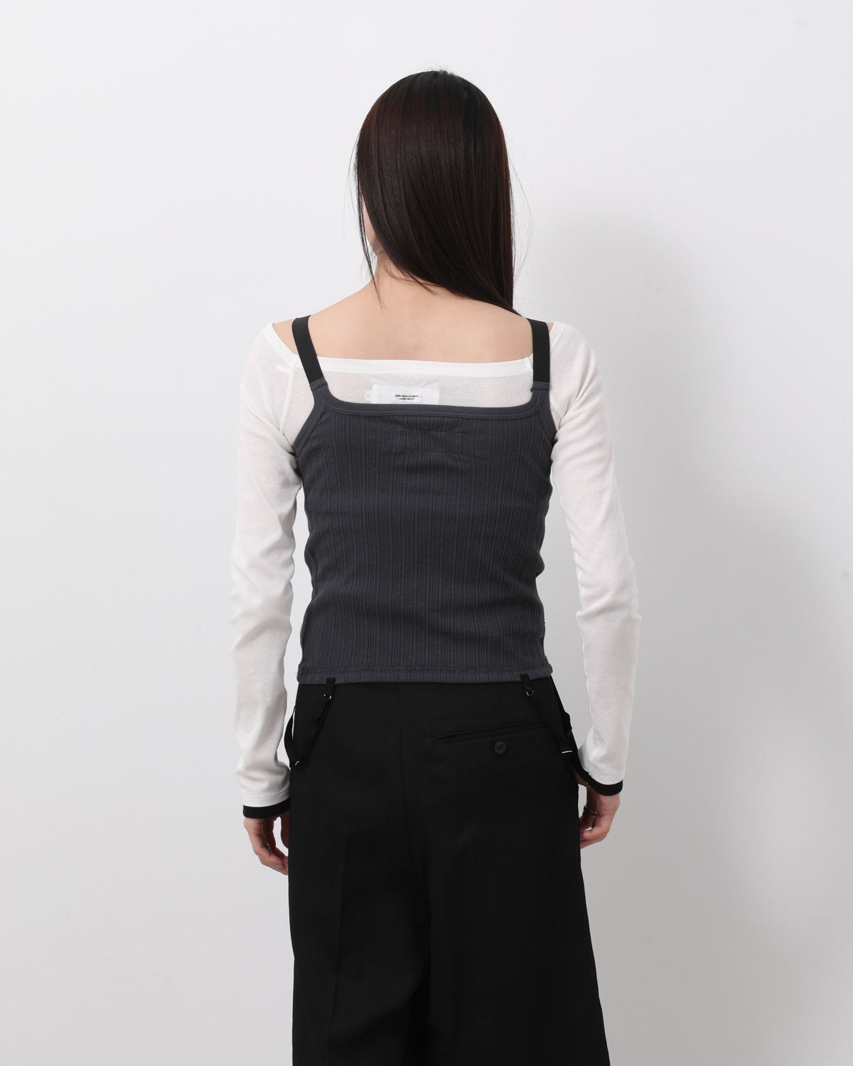 COTTON EYELET RIB UP DOWN CAMISOLE