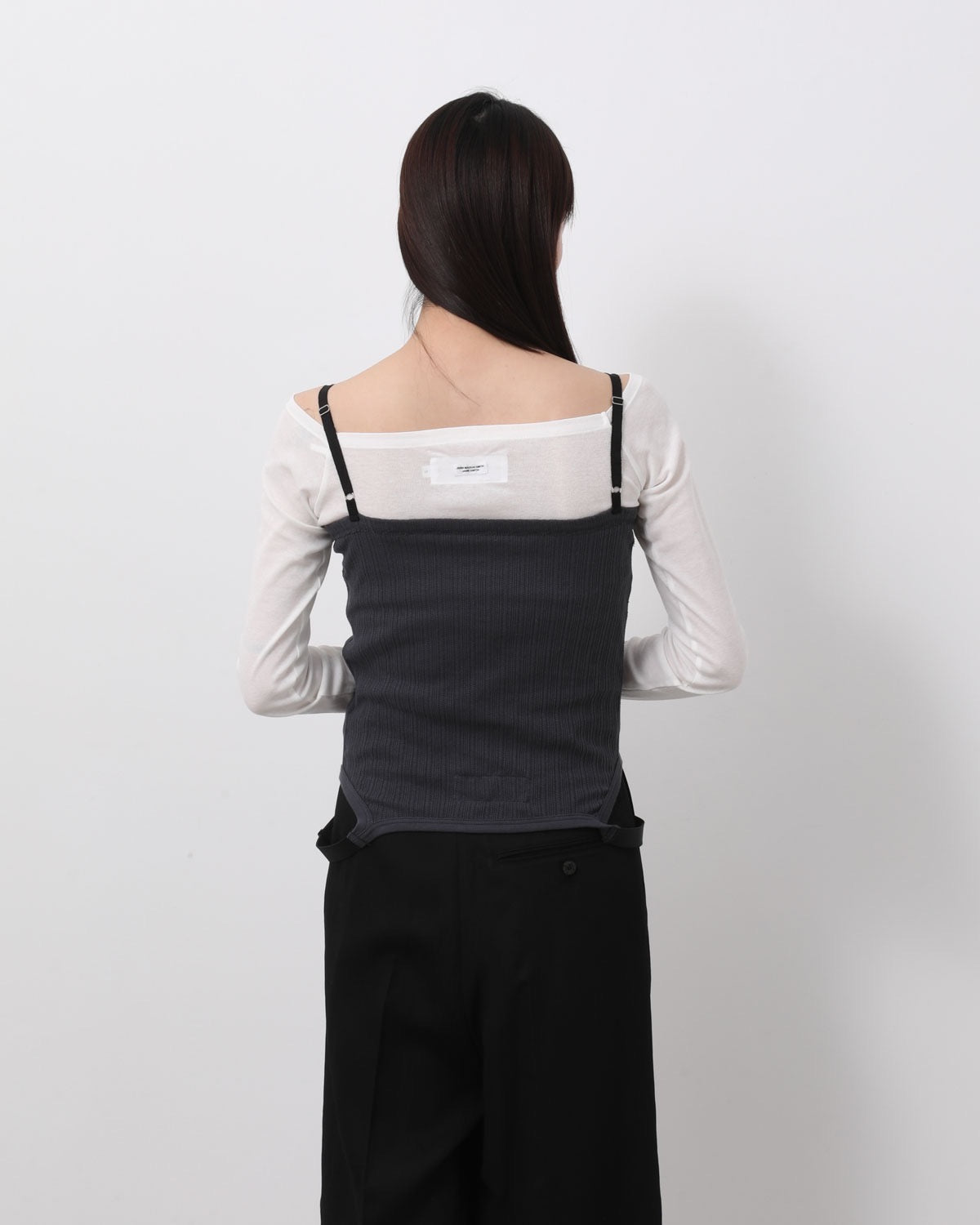 COTTON EYELET RIB UP DOWN CAMISOLE