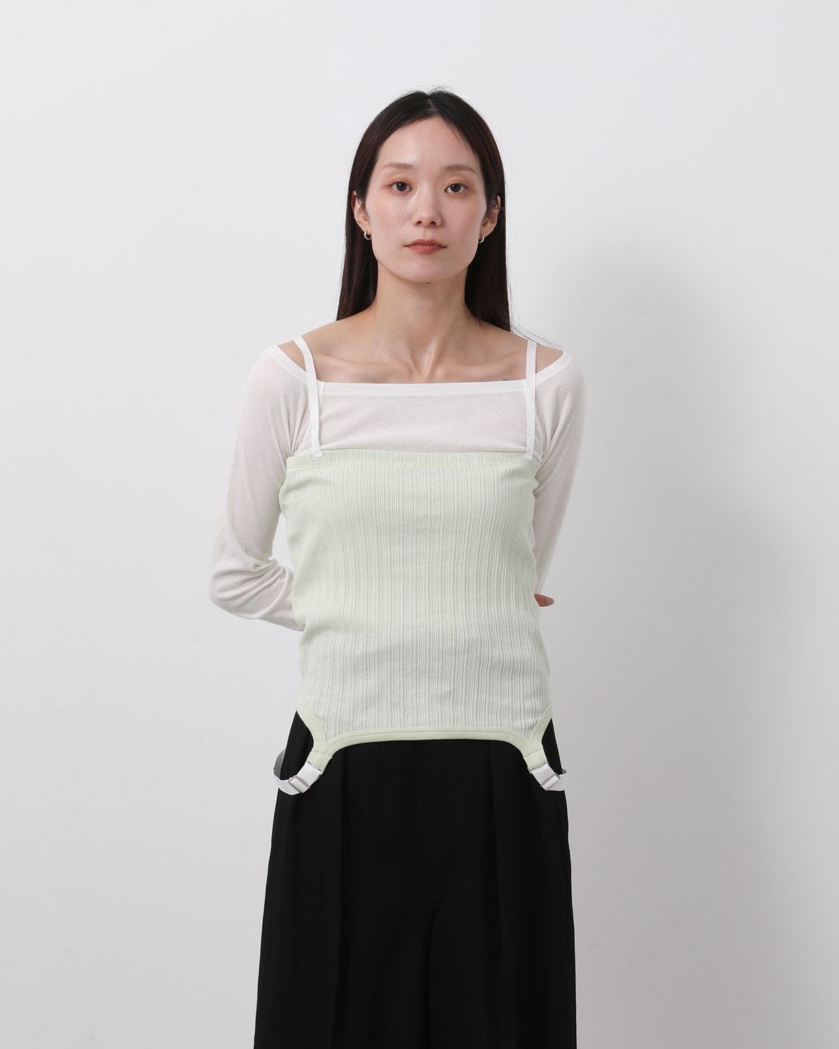 COTTON EYELET RIB UP DOWN CAMISOLE