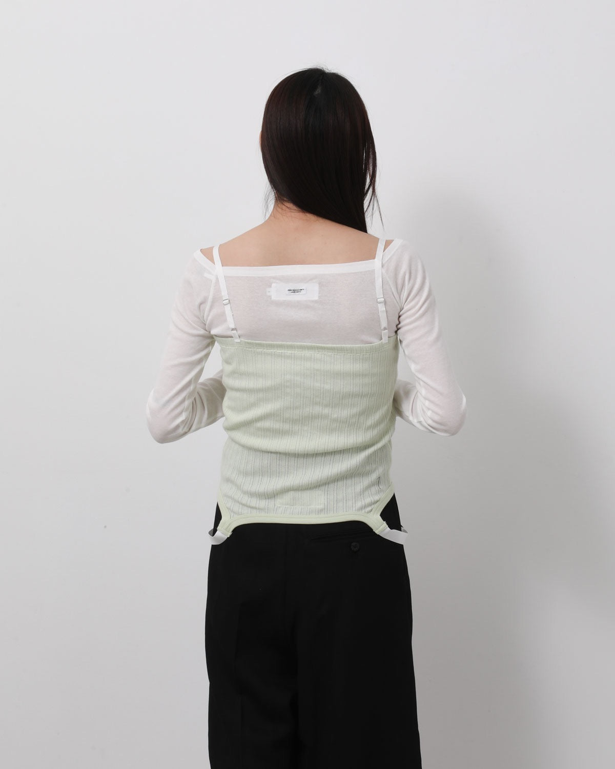 COTTON EYELET RIB UP DOWN CAMISOLE