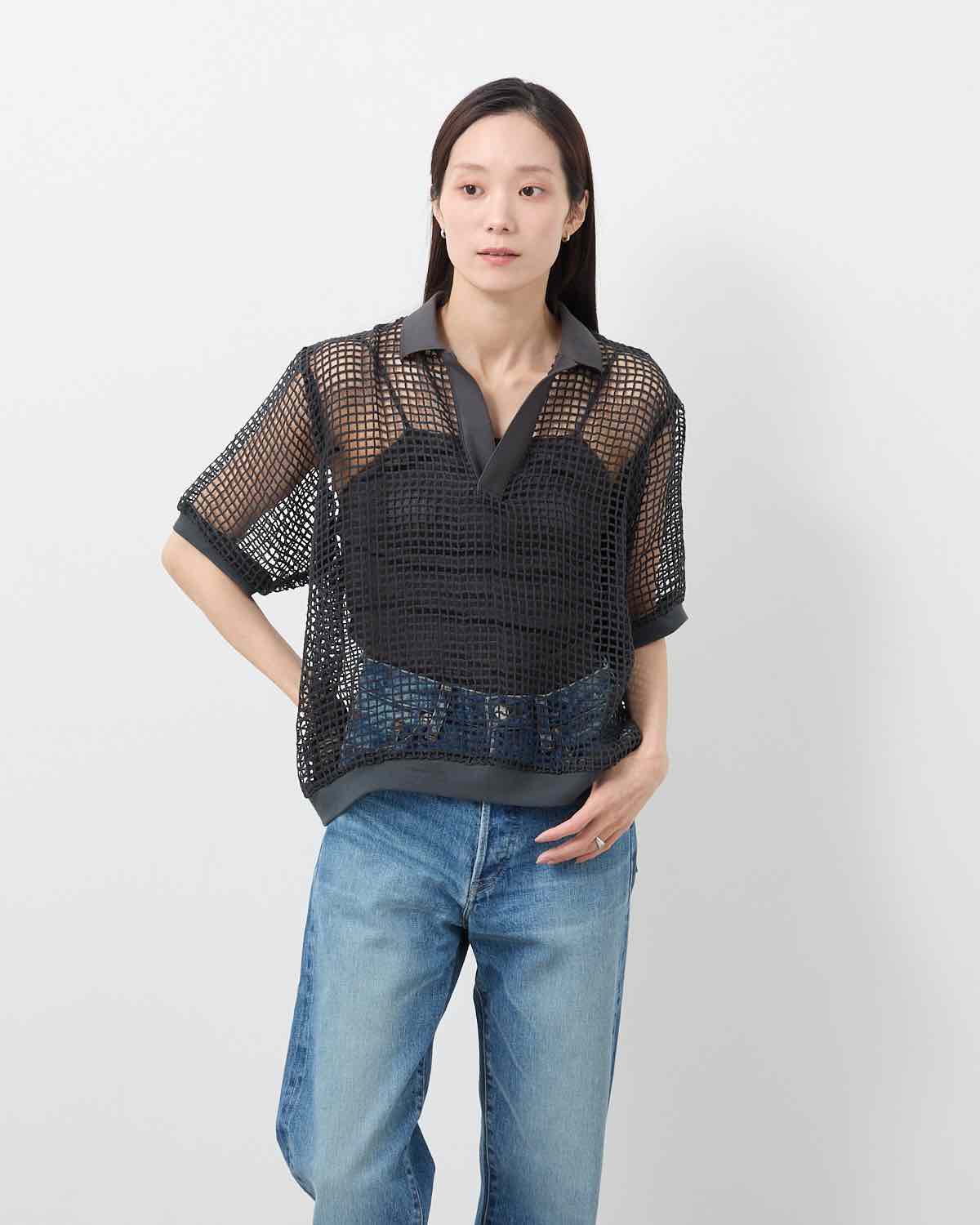 SQUARE MESH SKIPPER POLO