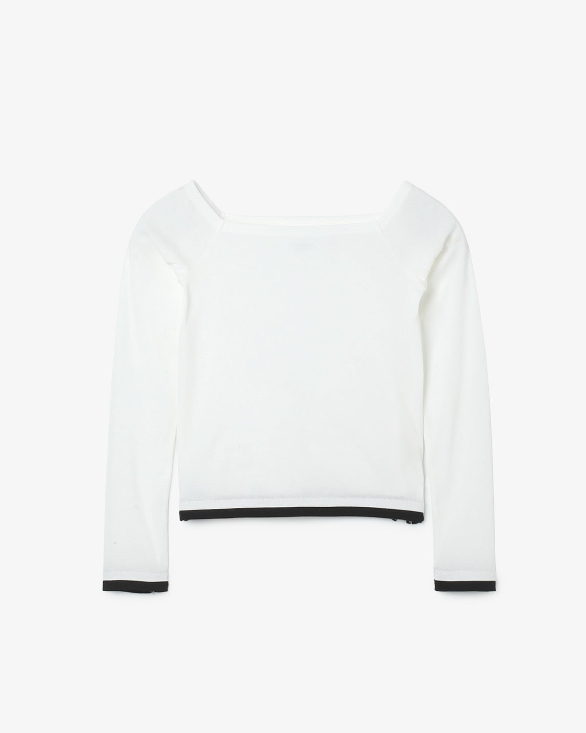 COTTON OFF SHOULDER LAYERED PULLOVER