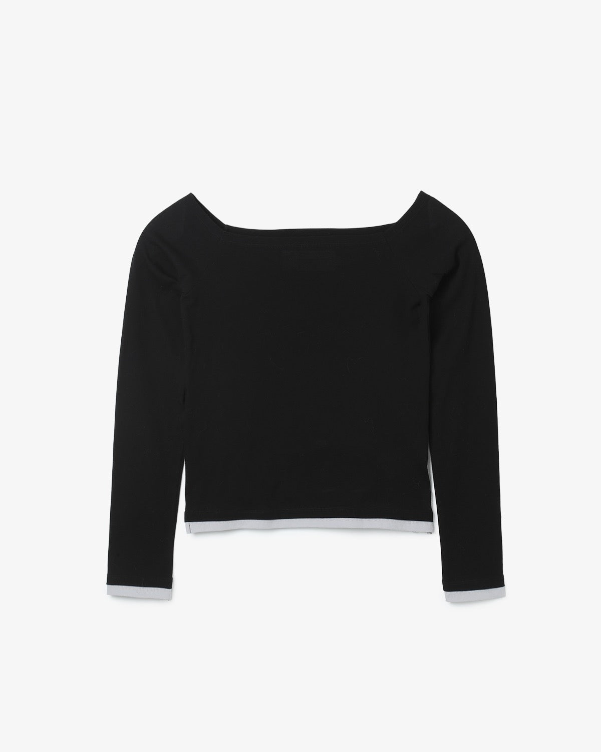 COTTON OFF SHOULDER LAYERED PULLOVER