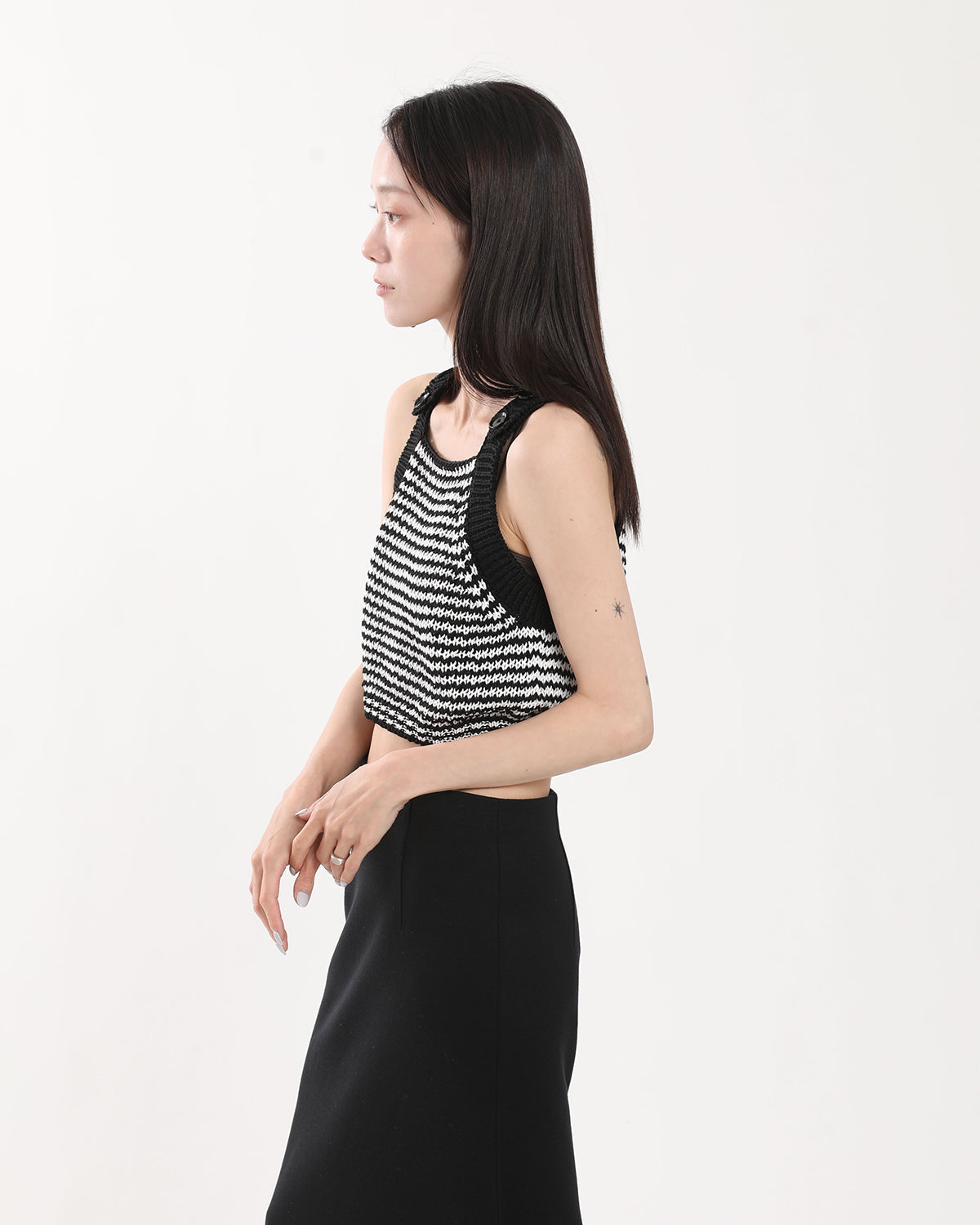 COTTON BUTTON TANK TOP