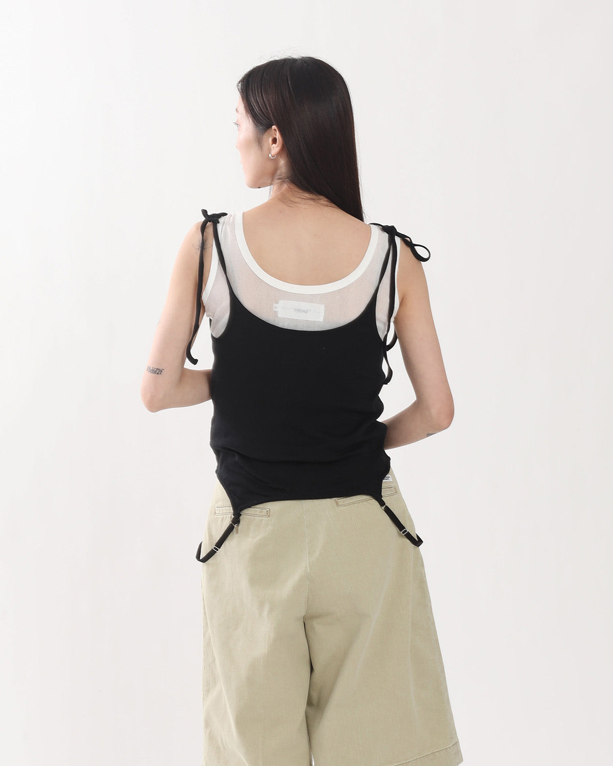 COTTON UP DOWN RIBBON CAMISOLE