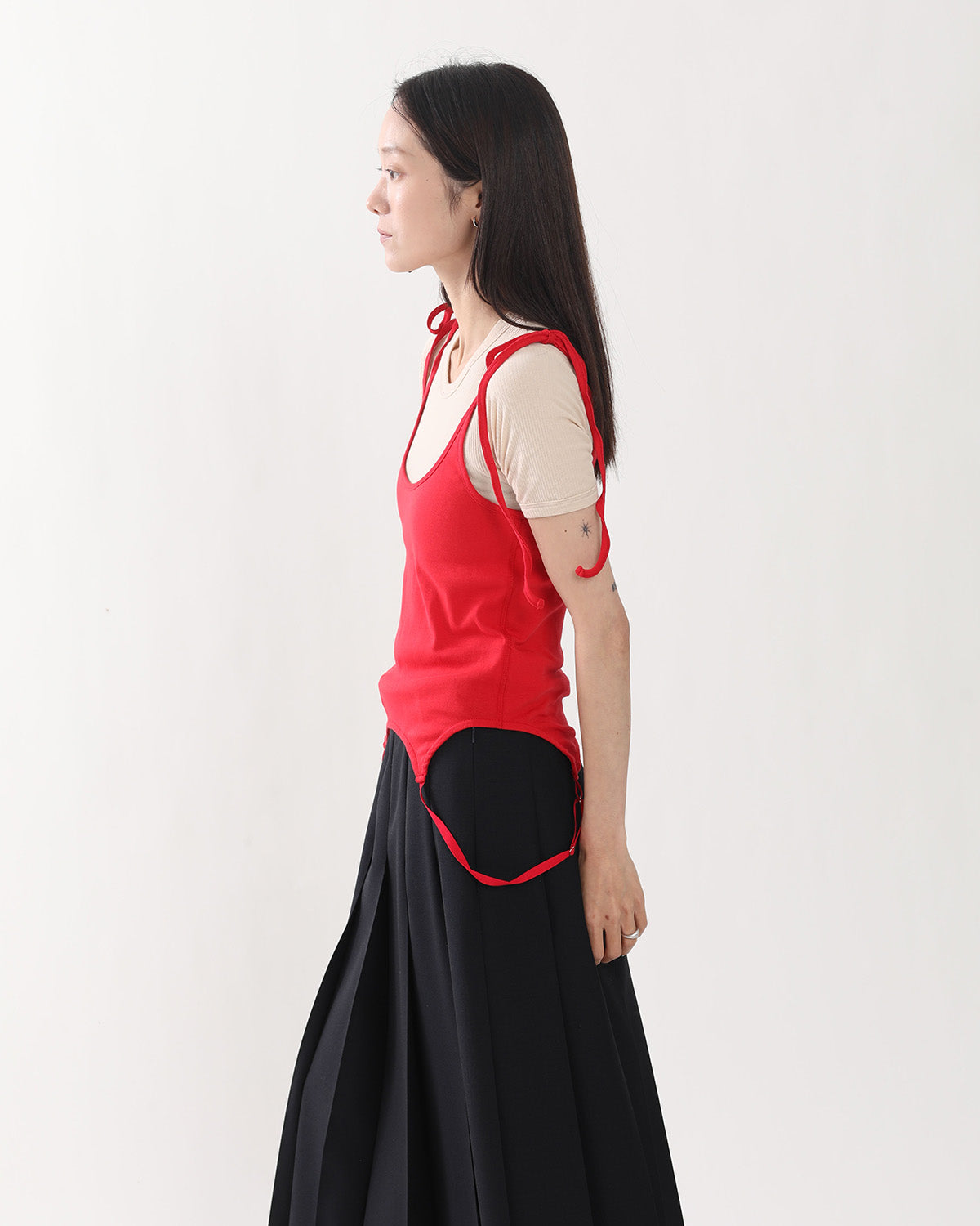 COTTON UP DOWN RIBBON CAMISOLE