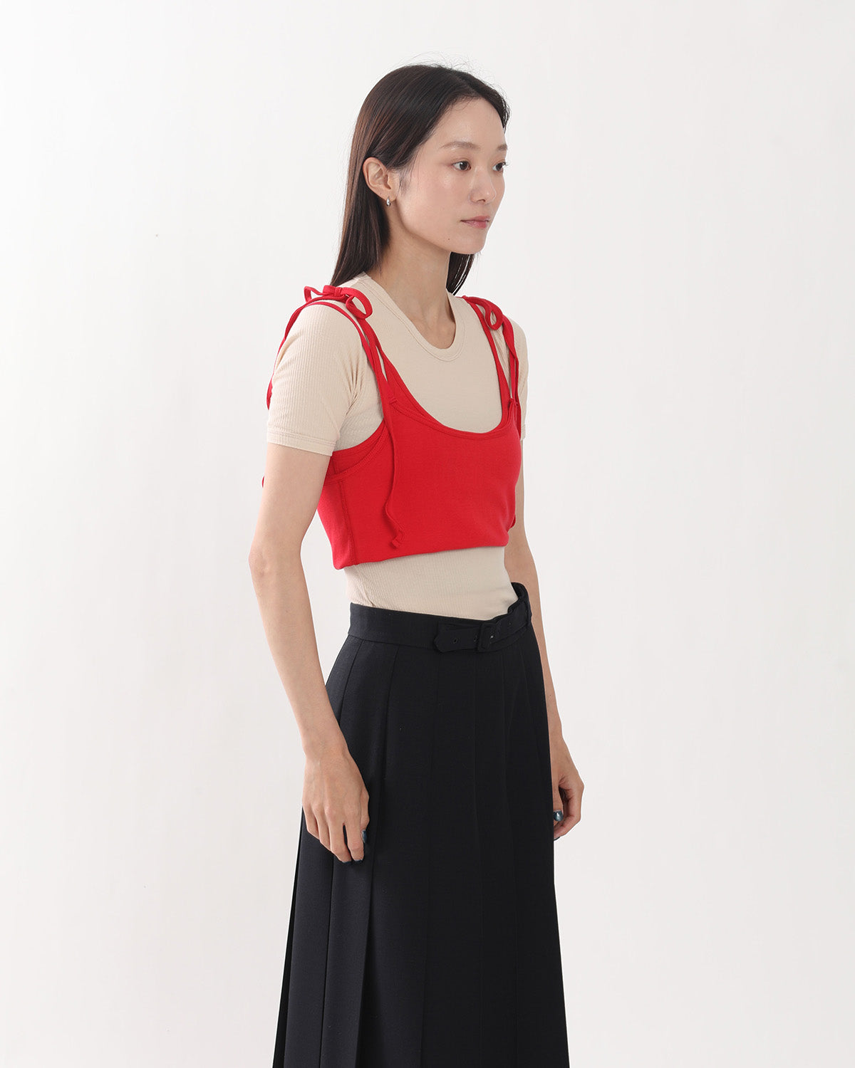 COTTON UP DOWN RIBBON CAMISOLE