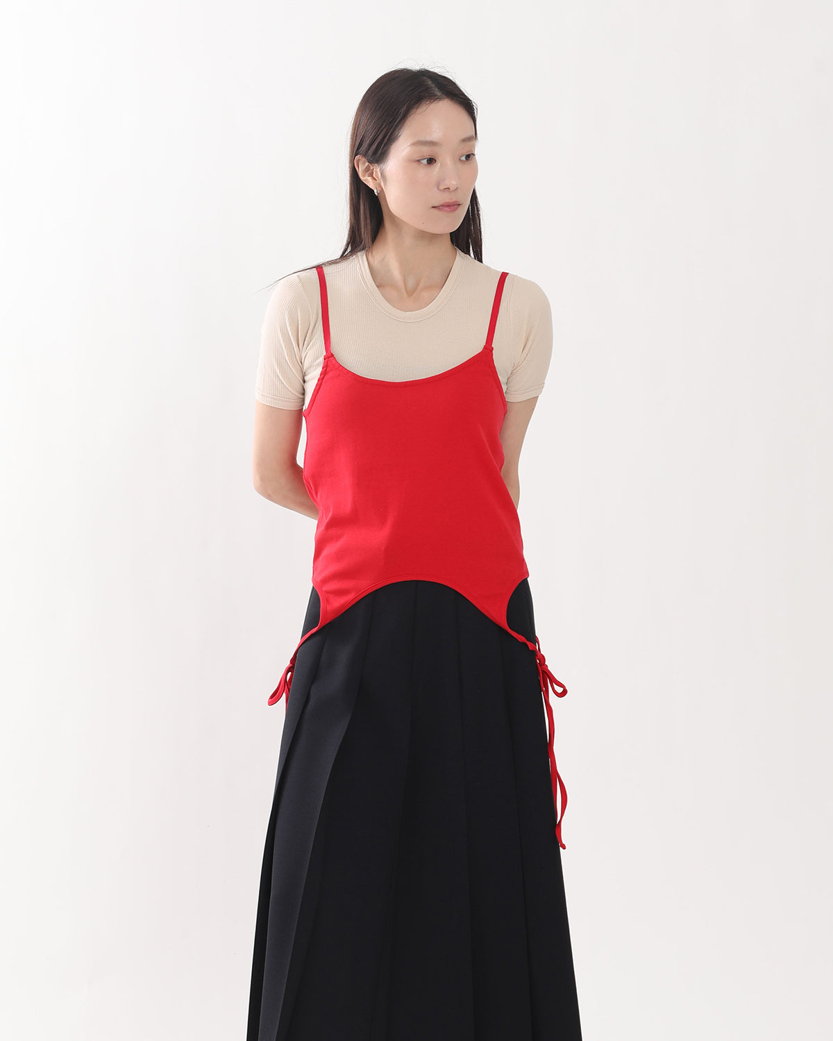 COTTON UP DOWN RIBBON CAMISOLE