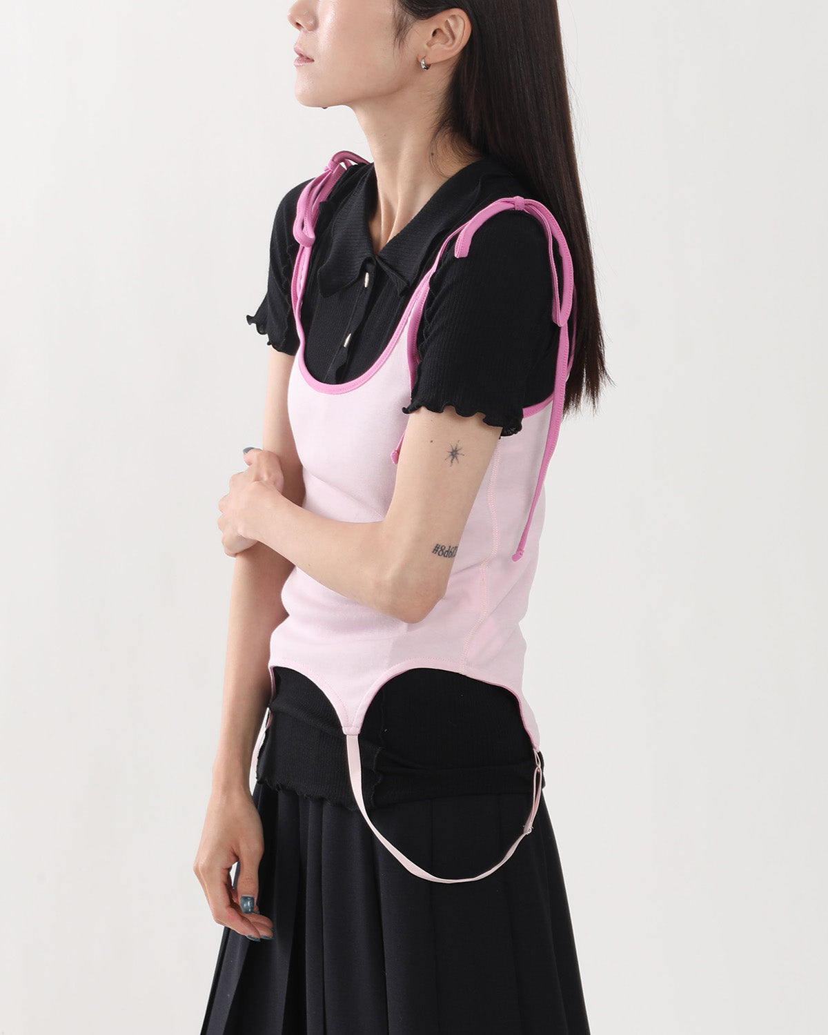 COTTON UP DOWN RIBBON CAMISOLE