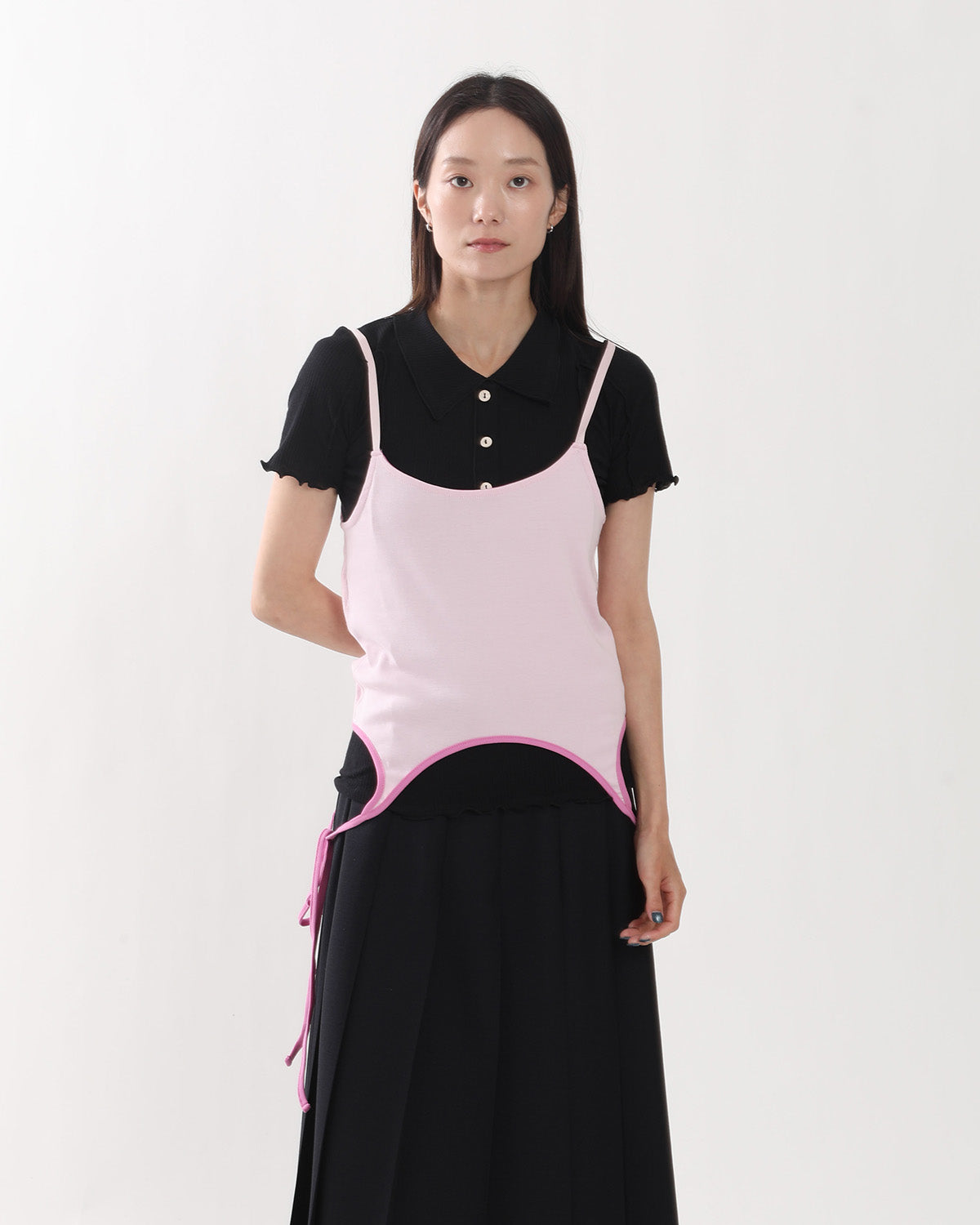 COTTON UP DOWN RIBBON CAMISOLE