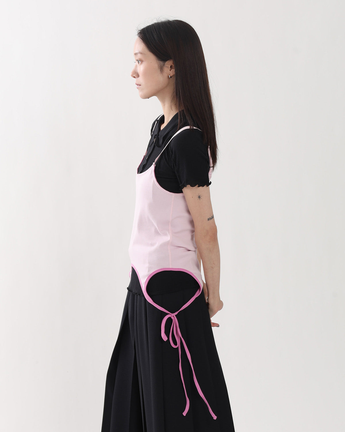 COTTON UP DOWN RIBBON CAMISOLE