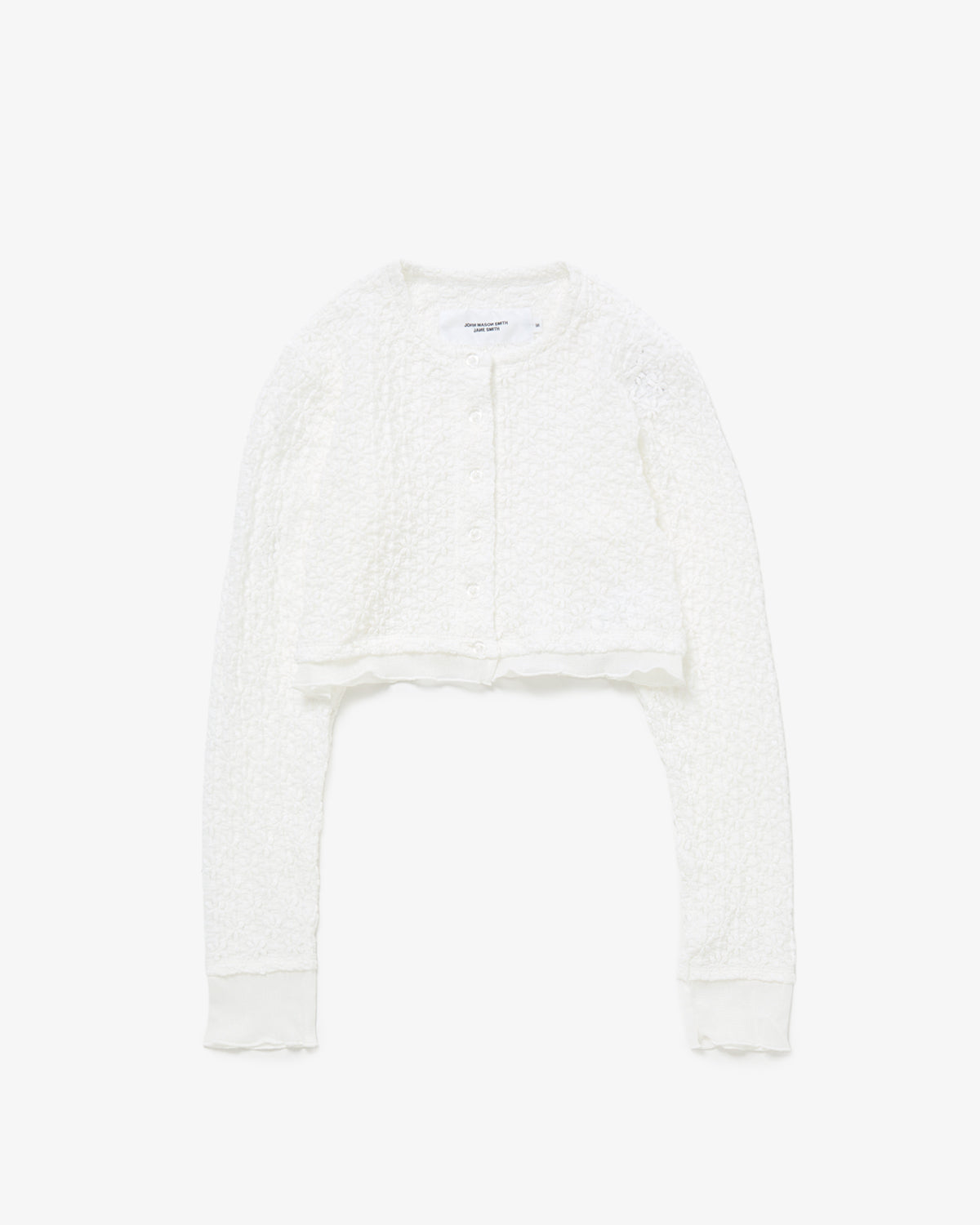 NYLON COTTON FLOWER LACE TULLE COMBI CARDIGAN