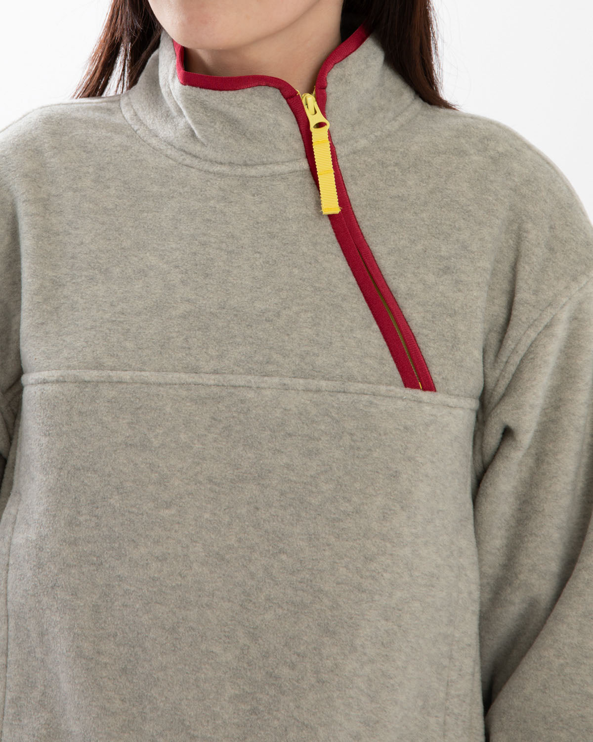 PIPING FLEECE HALF ZIP BLOUSON