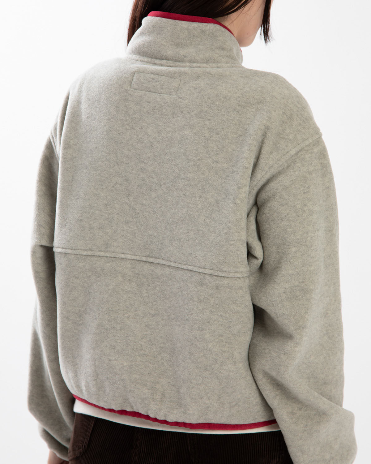 PIPING FLEECE HALF ZIP BLOUSON