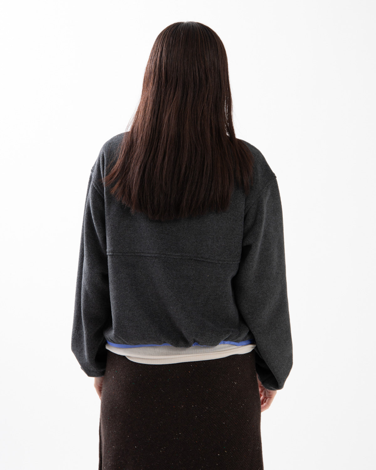 PIPING FLEECE HALF ZIP BLOUSON