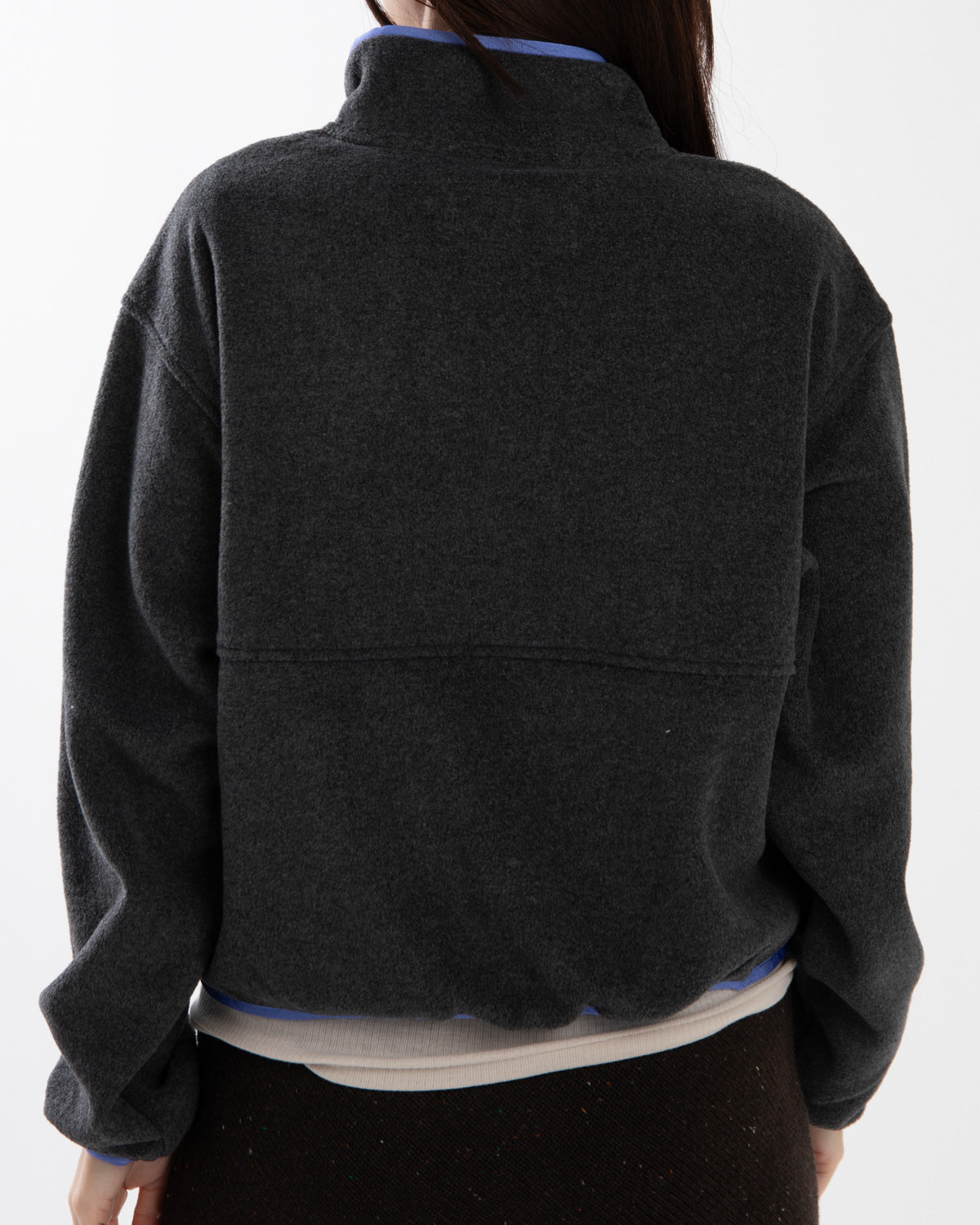PIPING FLEECE HALF ZIP BLOUSON