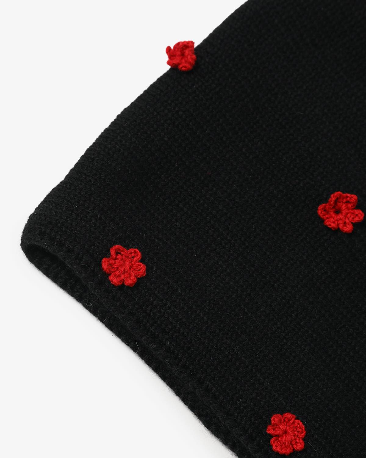 5G WOOL HOOD MUFFLER FLOWER