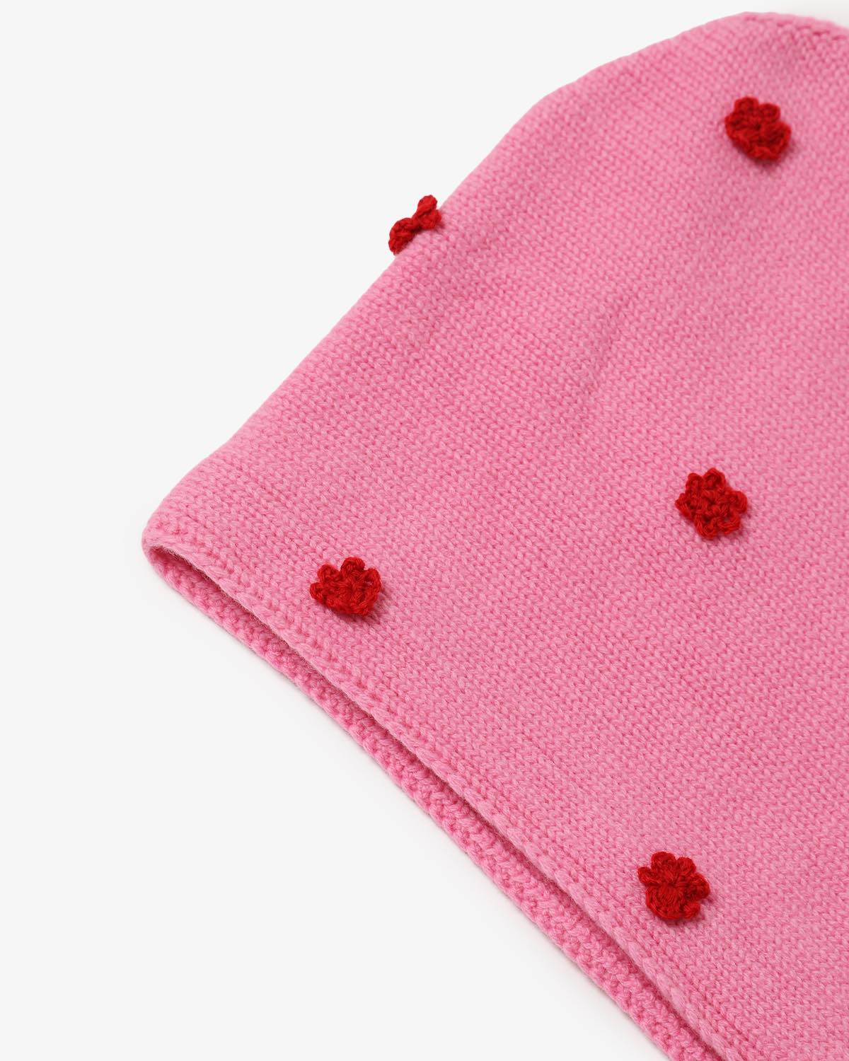 5G WOOL HOOD MUFFLER FLOWER