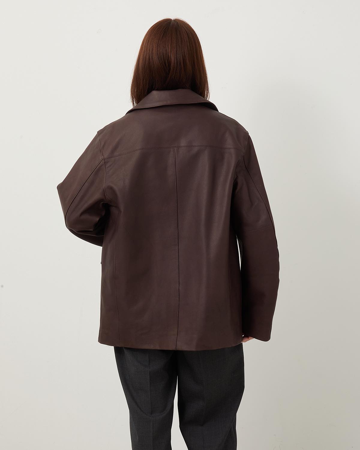 COW LEATHER CAR COAT