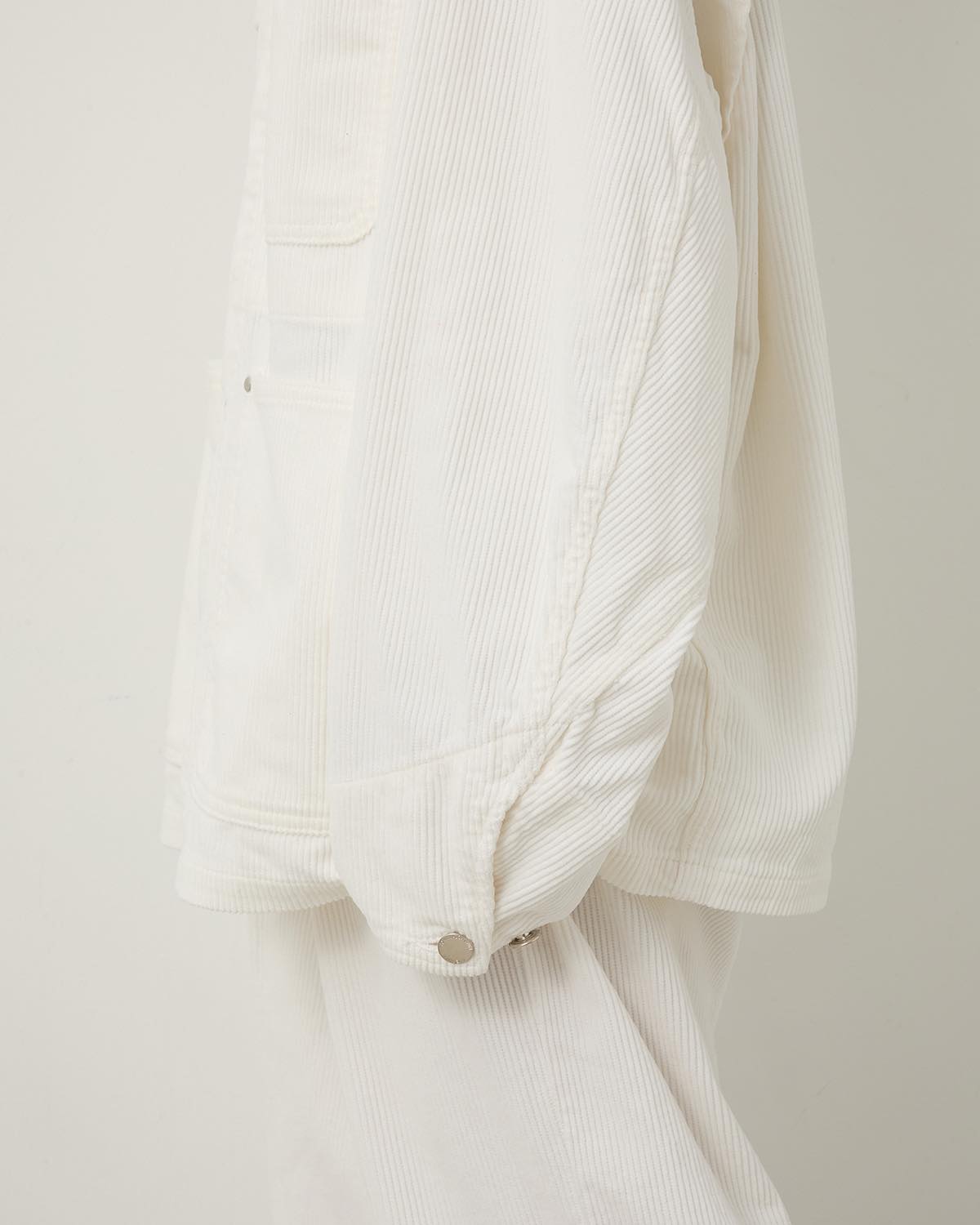 8W COTTON CORDUROY LEATHER COLLAR COVERALL