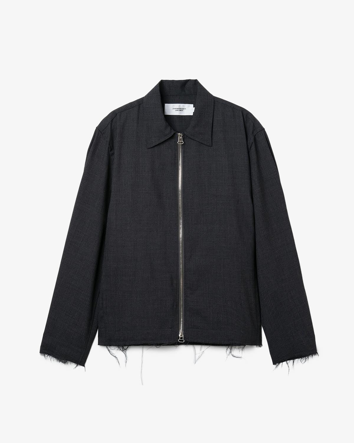 WASHABLE WOOL TROPICAL ZIP BLOUSON