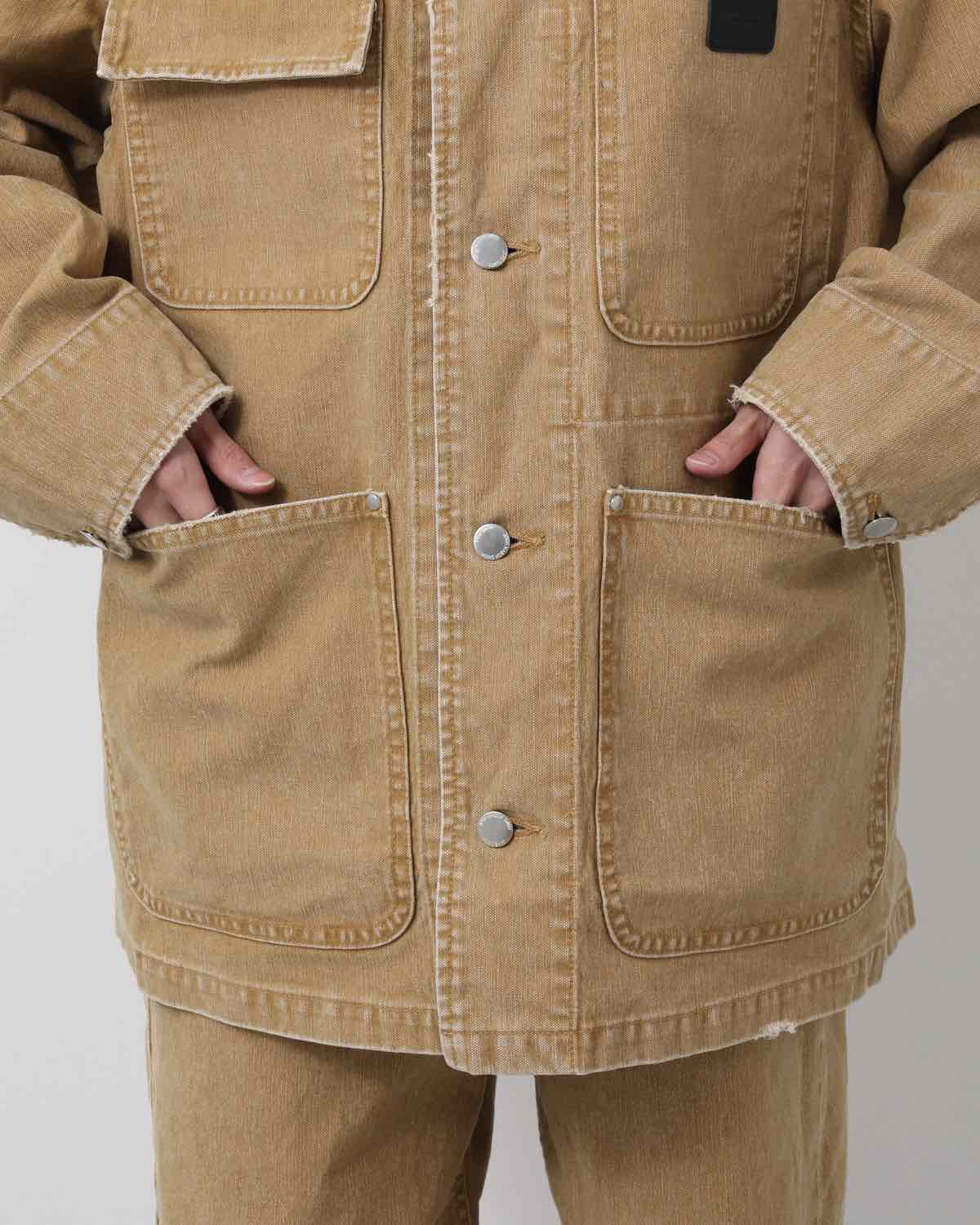 SULFUR DYE HEAVY DUCK CLOTH COVERALL