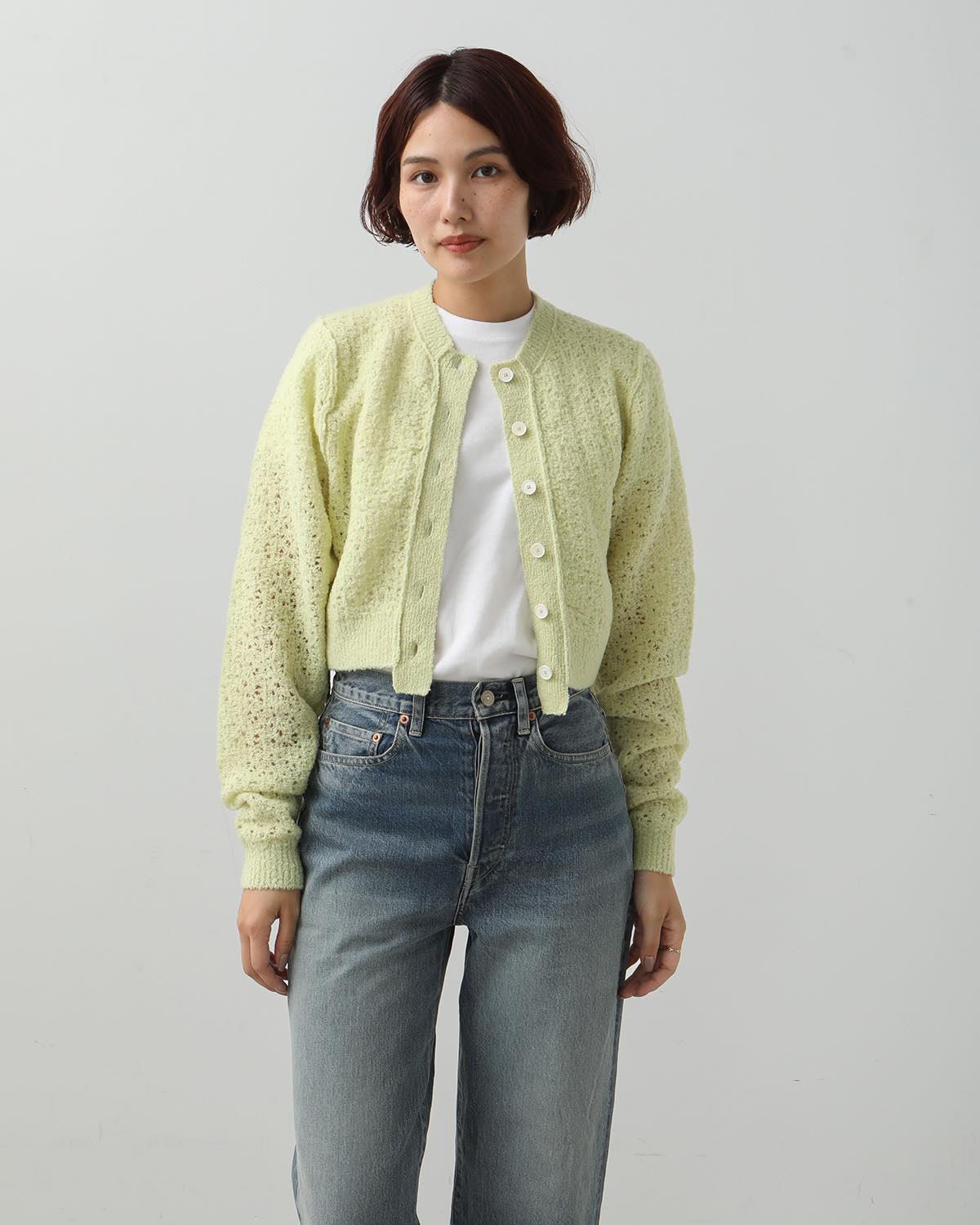 7G KEY KNIT SHORT KNIT CARDIGAN