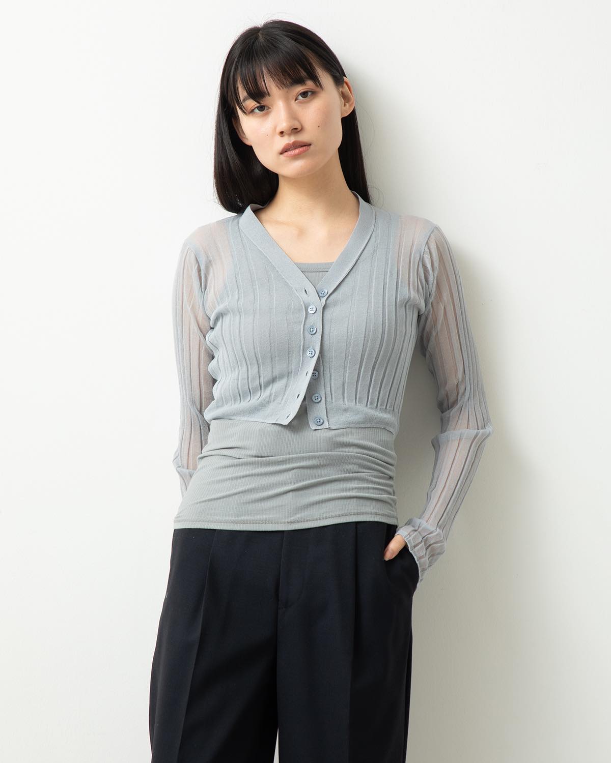 16G COTTON POLYESTER CARDIGAN for COVERCHORD