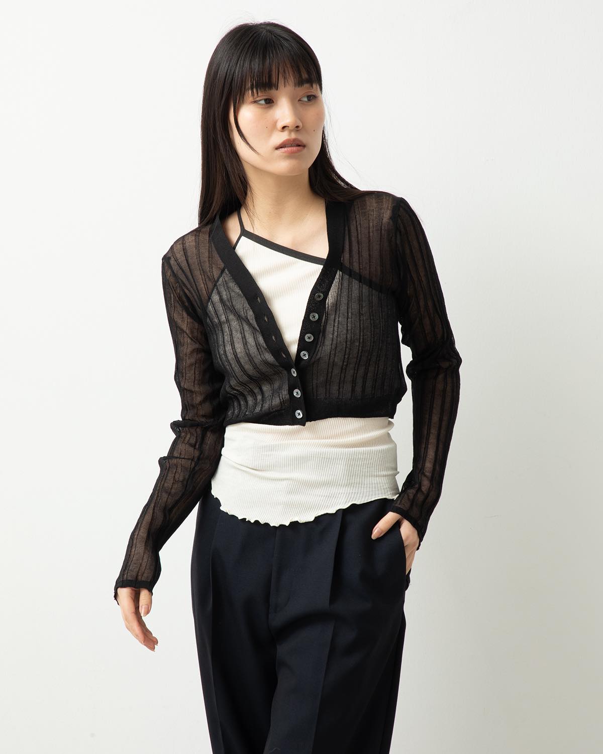 16G COTTON POLYESTER CARDIGAN for COVERCHORD