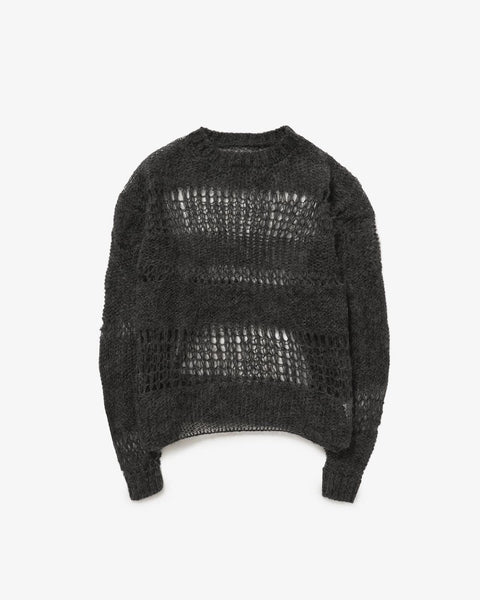 MOHAIR RANDOM BORDER CREW KNIT – COVERCHORD