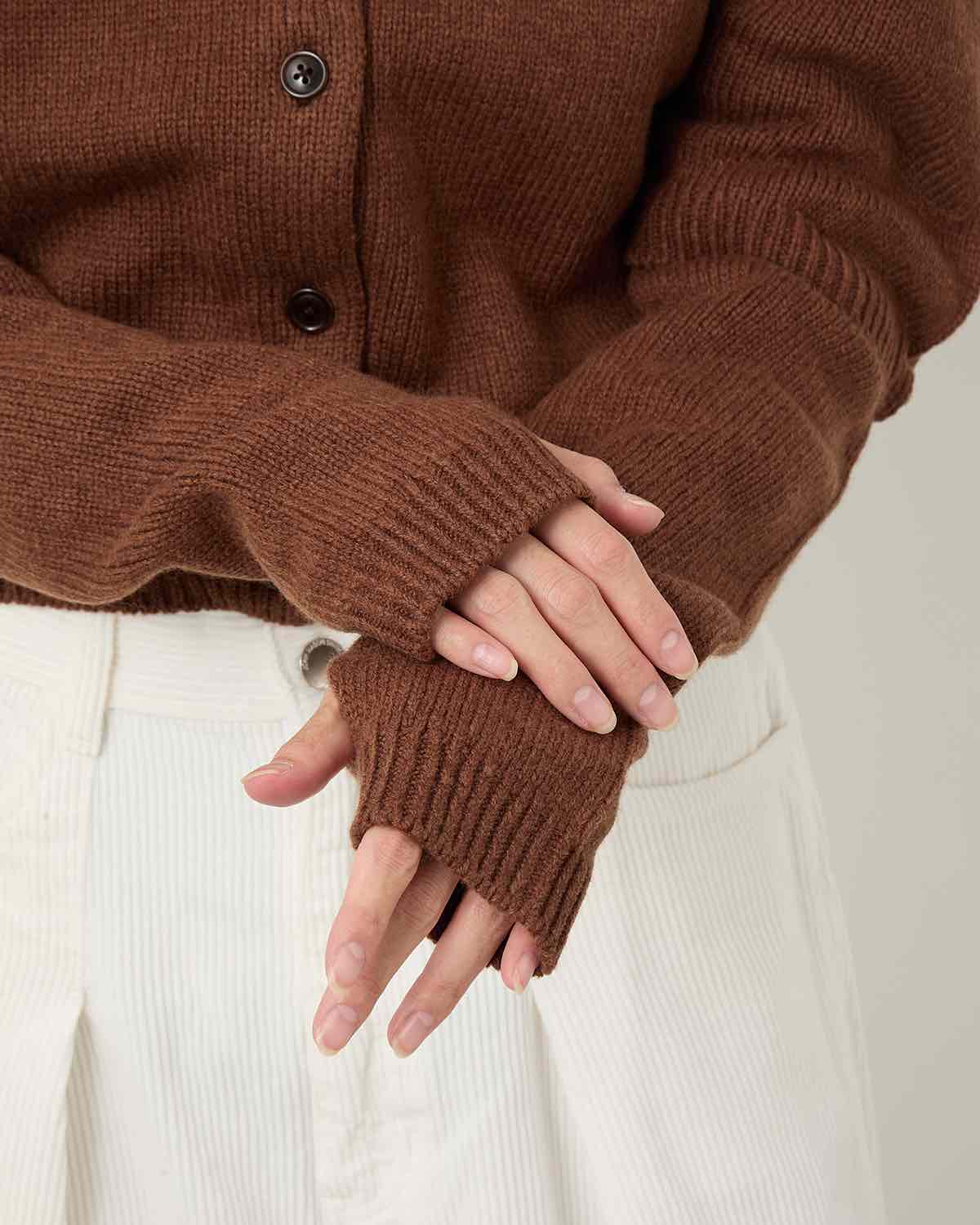 7G BIG SHOULDER CREW CARDIGAN