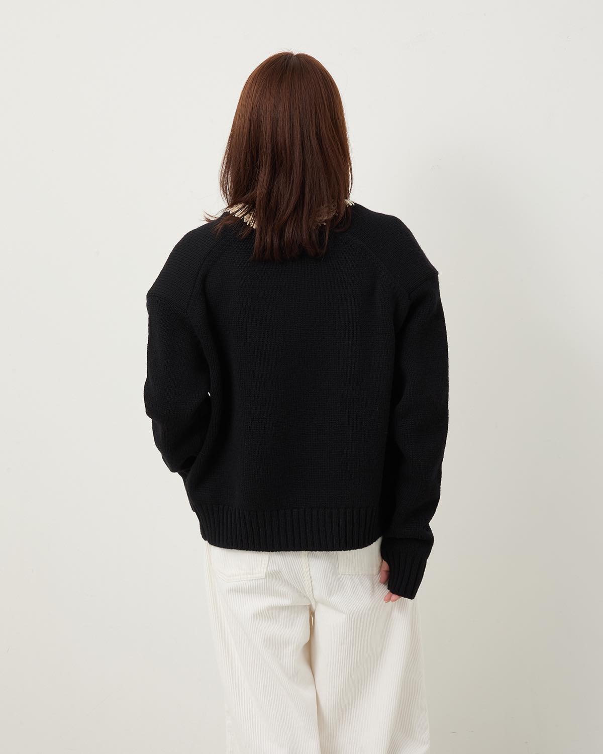 5G PLAIN STITCH AND CROCHET JACKET CARDIGAN