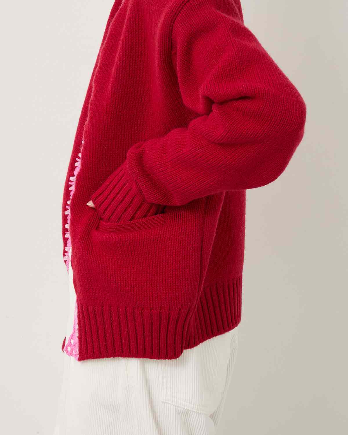 5G PLAIN STITCH AND CROCHET JACKET CARDIGAN