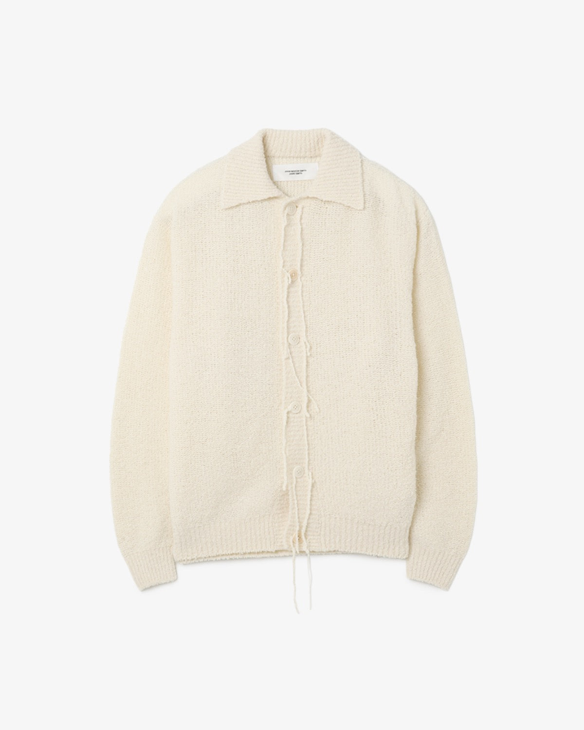 5G REVERSE STICHES POLO COLLAR KNIT CARDIGAN