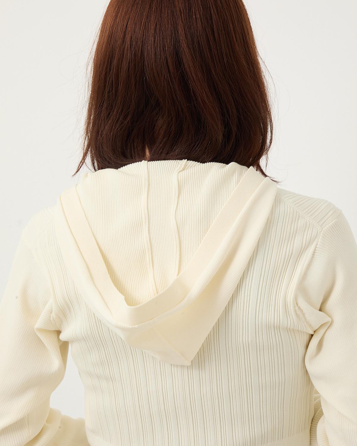 16G RIB HOOD CARDIGAN