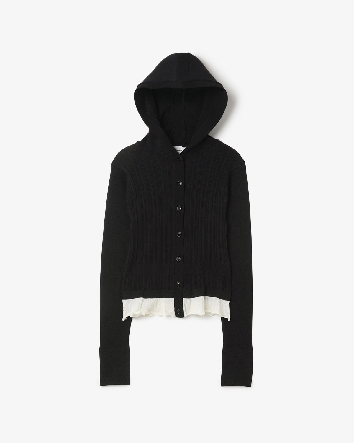 16G RIB HOOD CARDIGAN