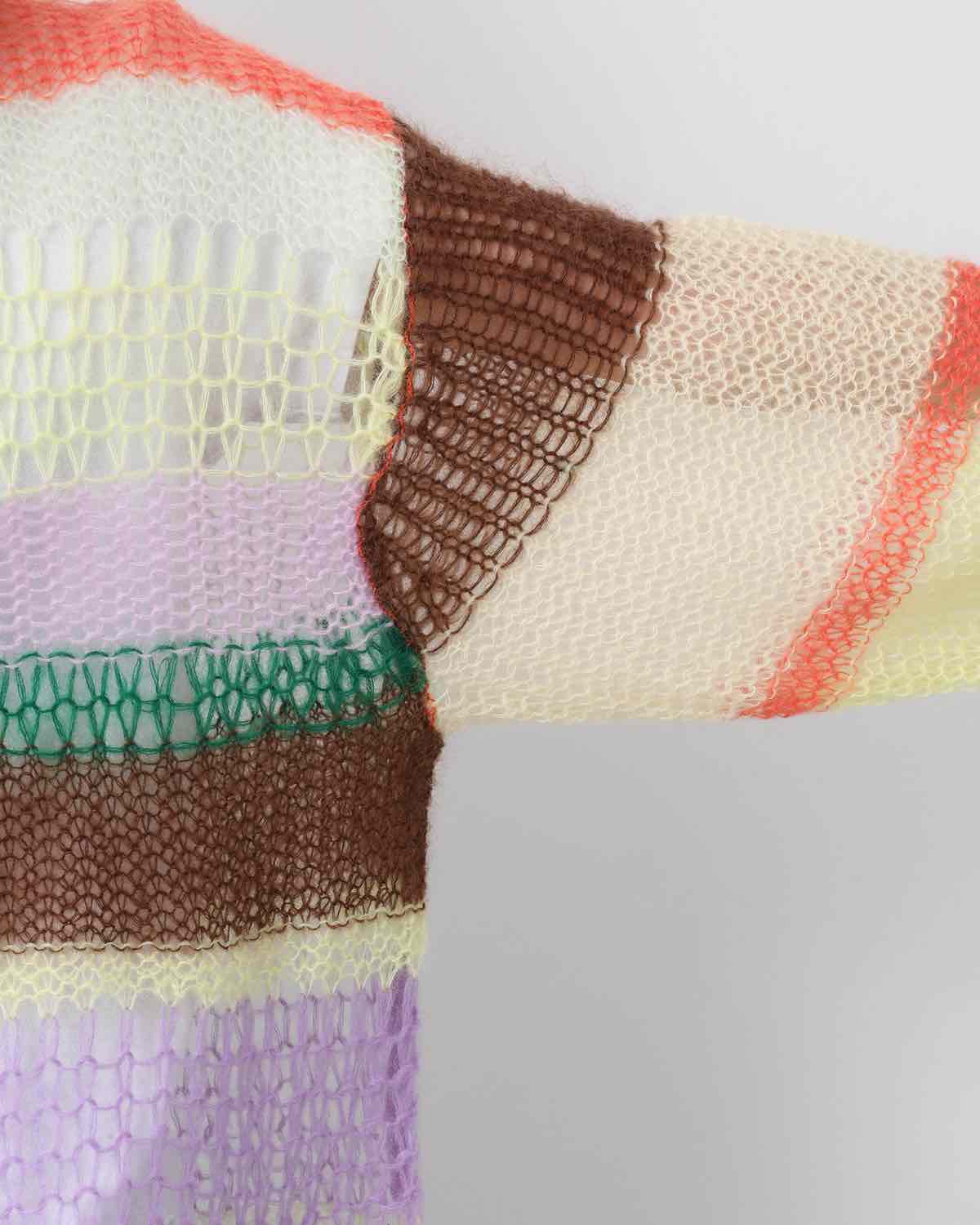 MOHAIR RANDOM BORDER CREW KNIT for COVERCHORD