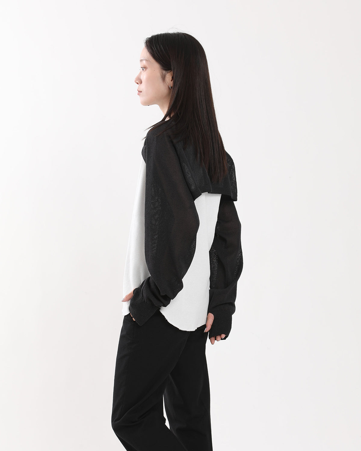 12G SLEEVE SHORT KNIT