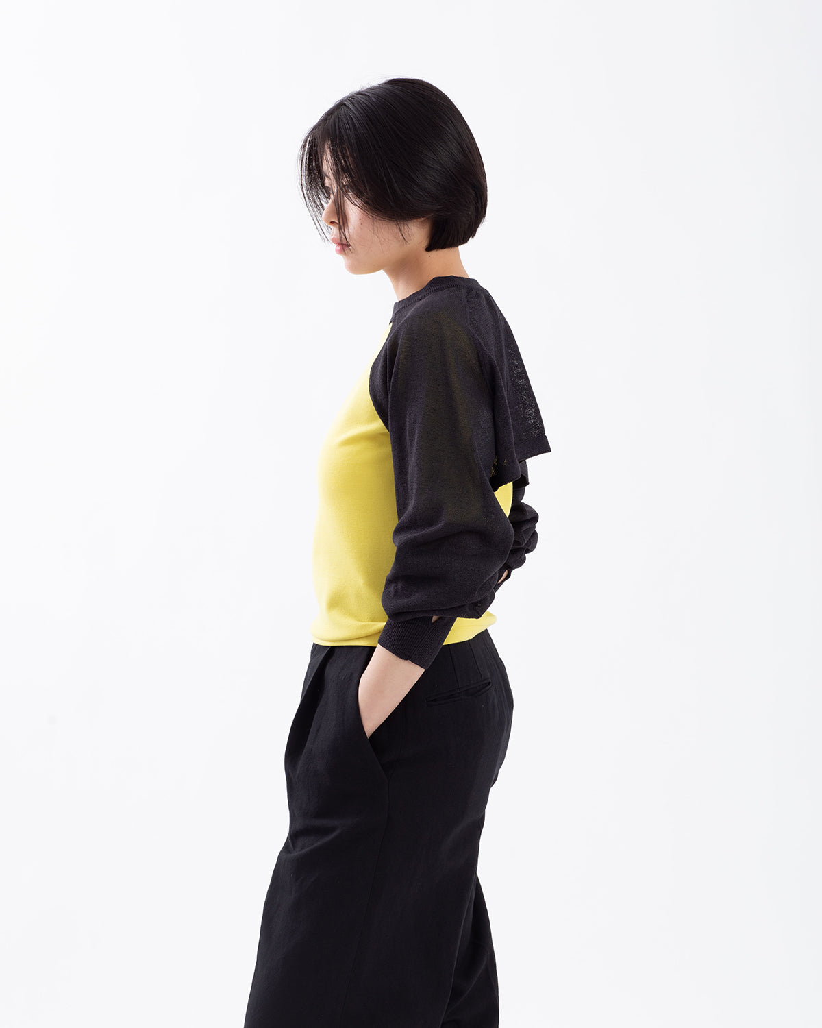 12G SLEEVE SHORT KNIT