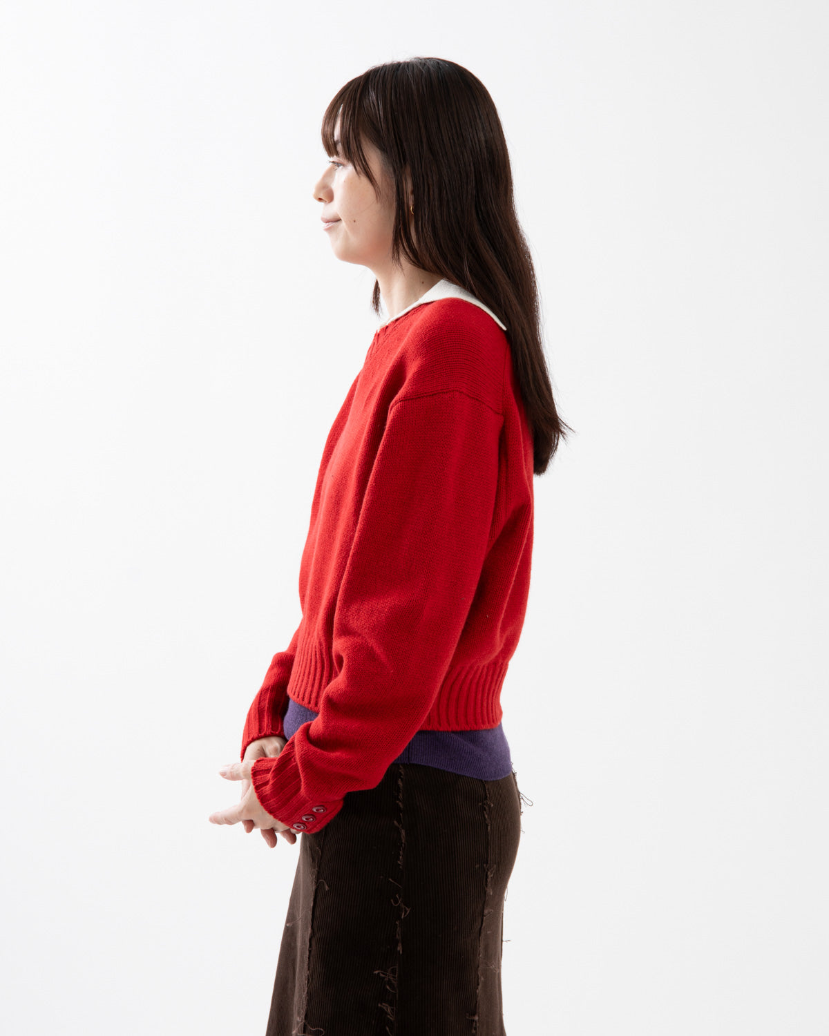5G LAYERED V NECK SWEATER