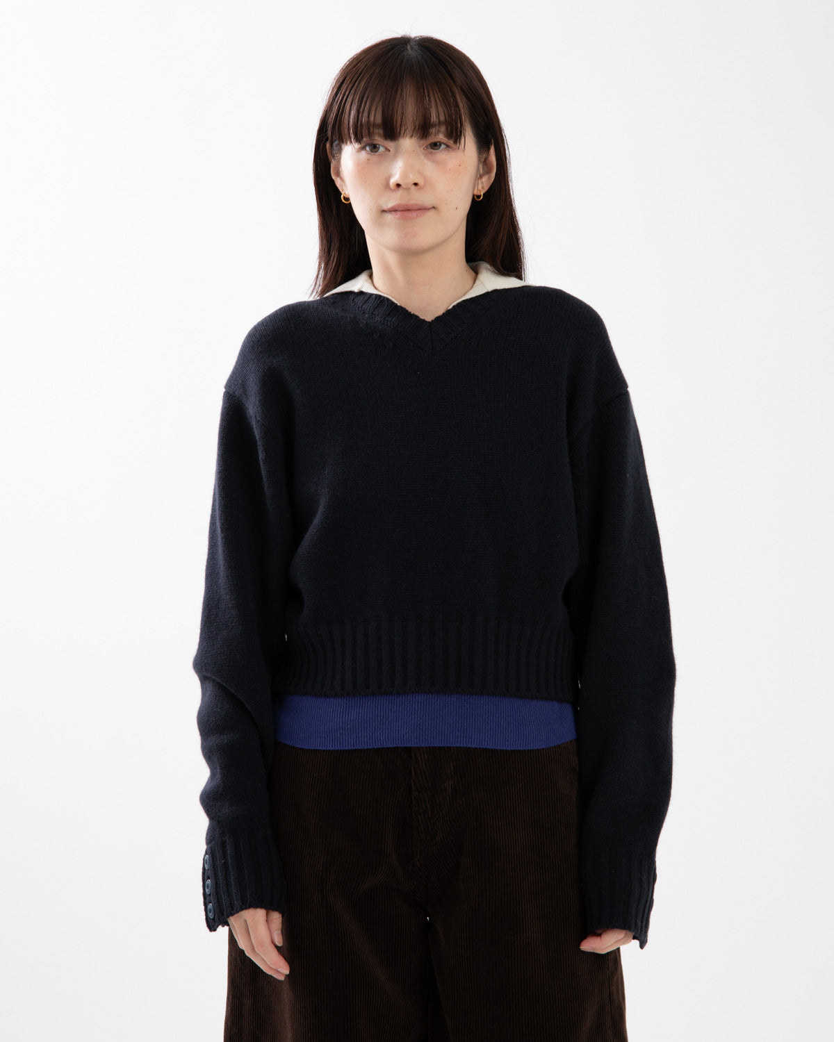 5G LAYERED V NECK SWEATER
