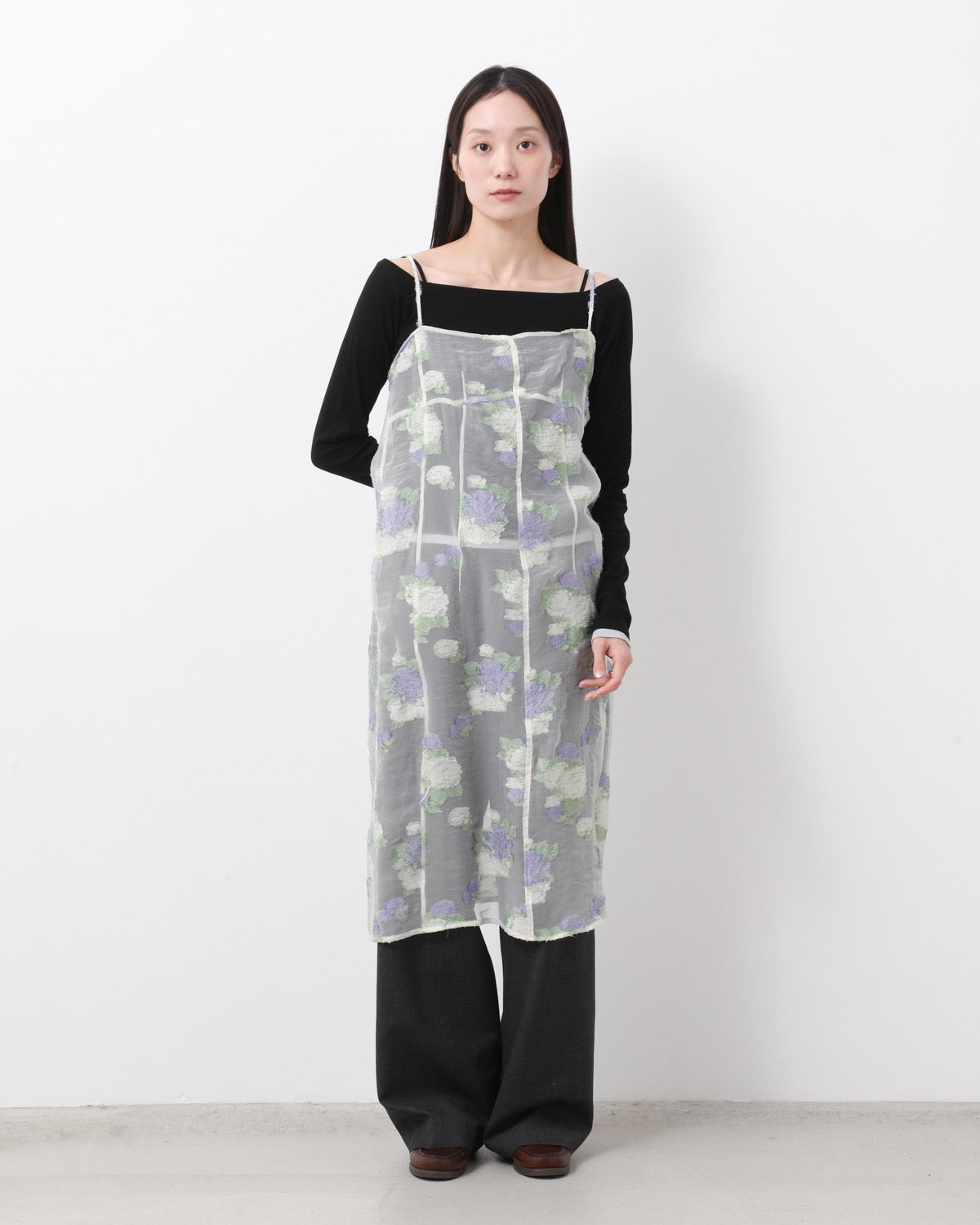 FLOWER JACQUARD CAMISOLE ONEPIECE