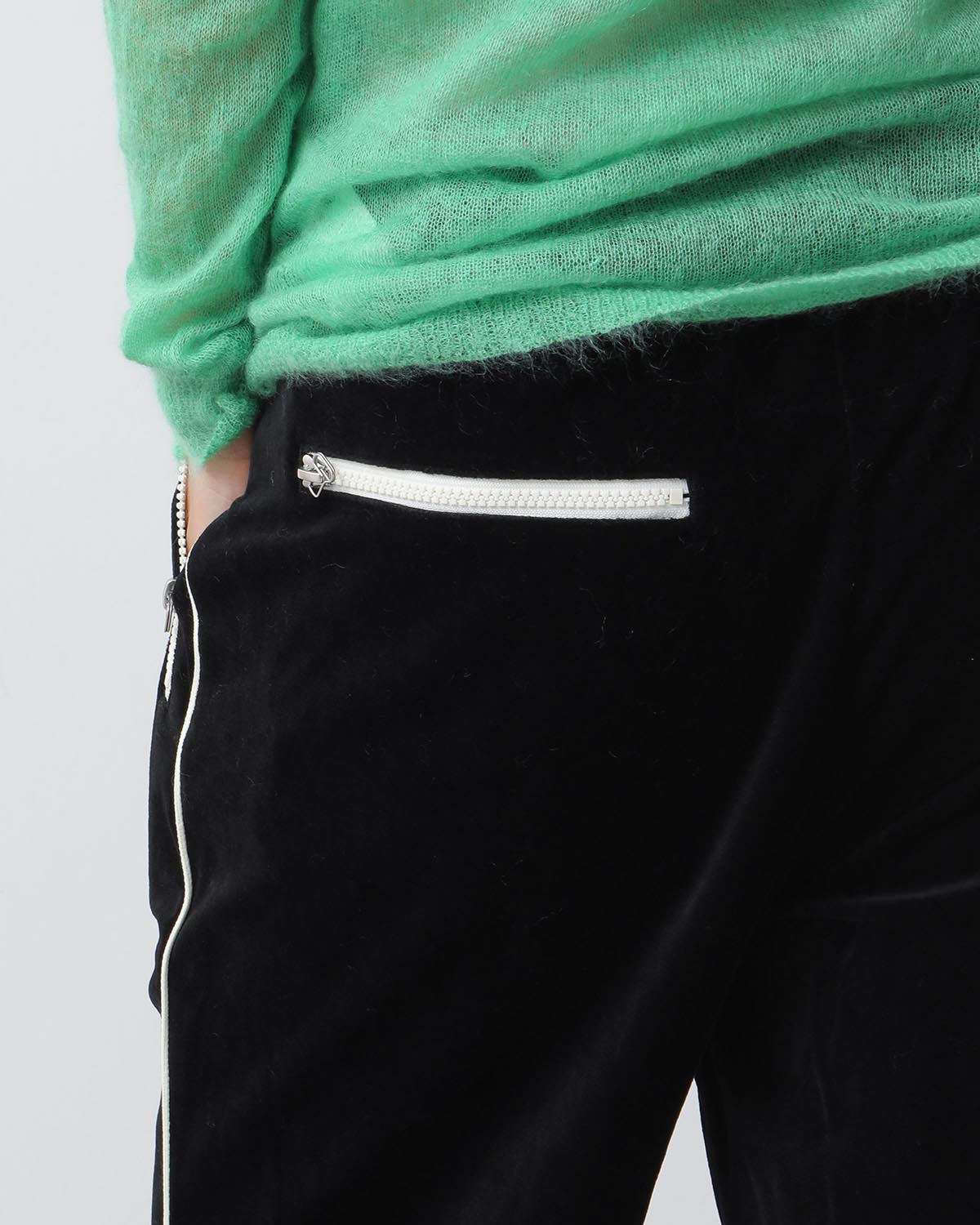 COTTON POLYESTER VELOUR TRUCK LINE PANTS