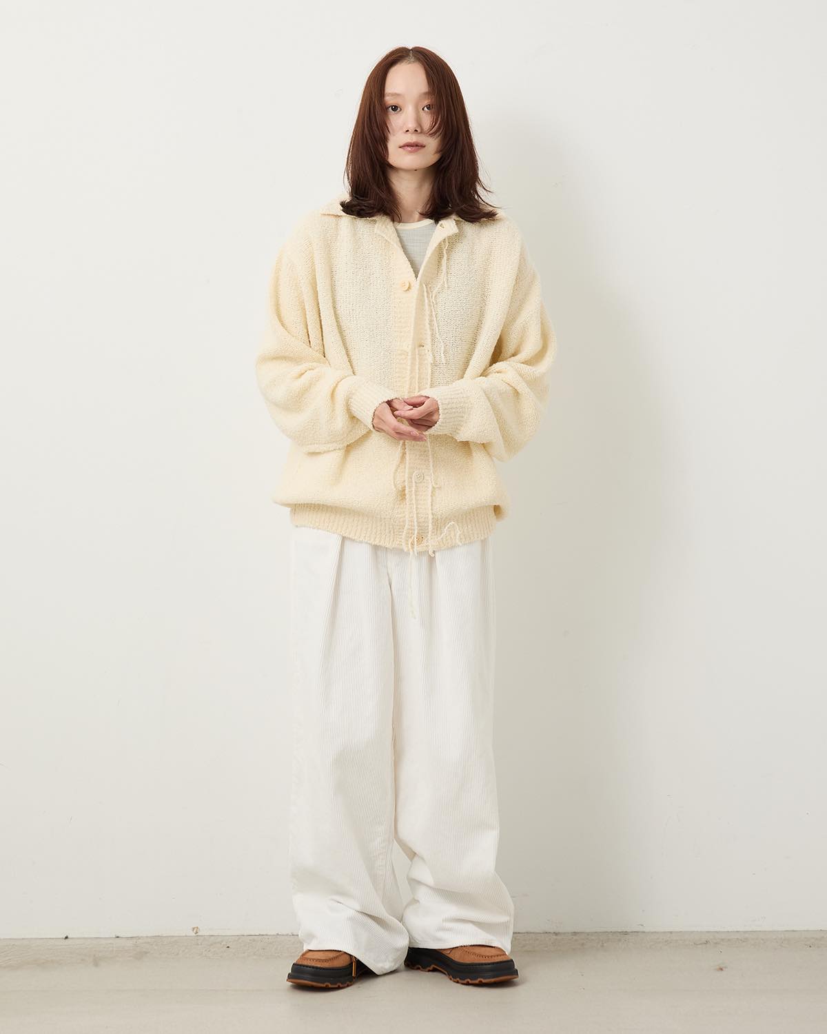 8W COTTON CORDUROY TUCK 5 POCKET PANTS