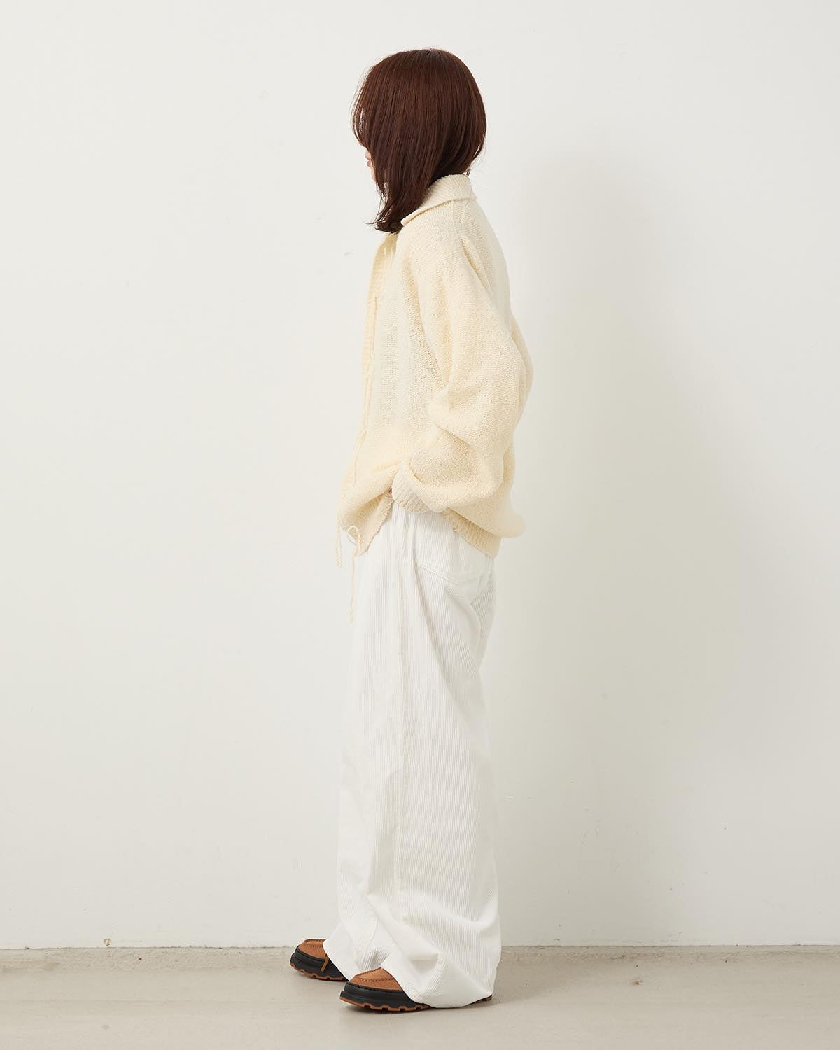 8W COTTON CORDUROY TUCK 5 POCKET PANTS