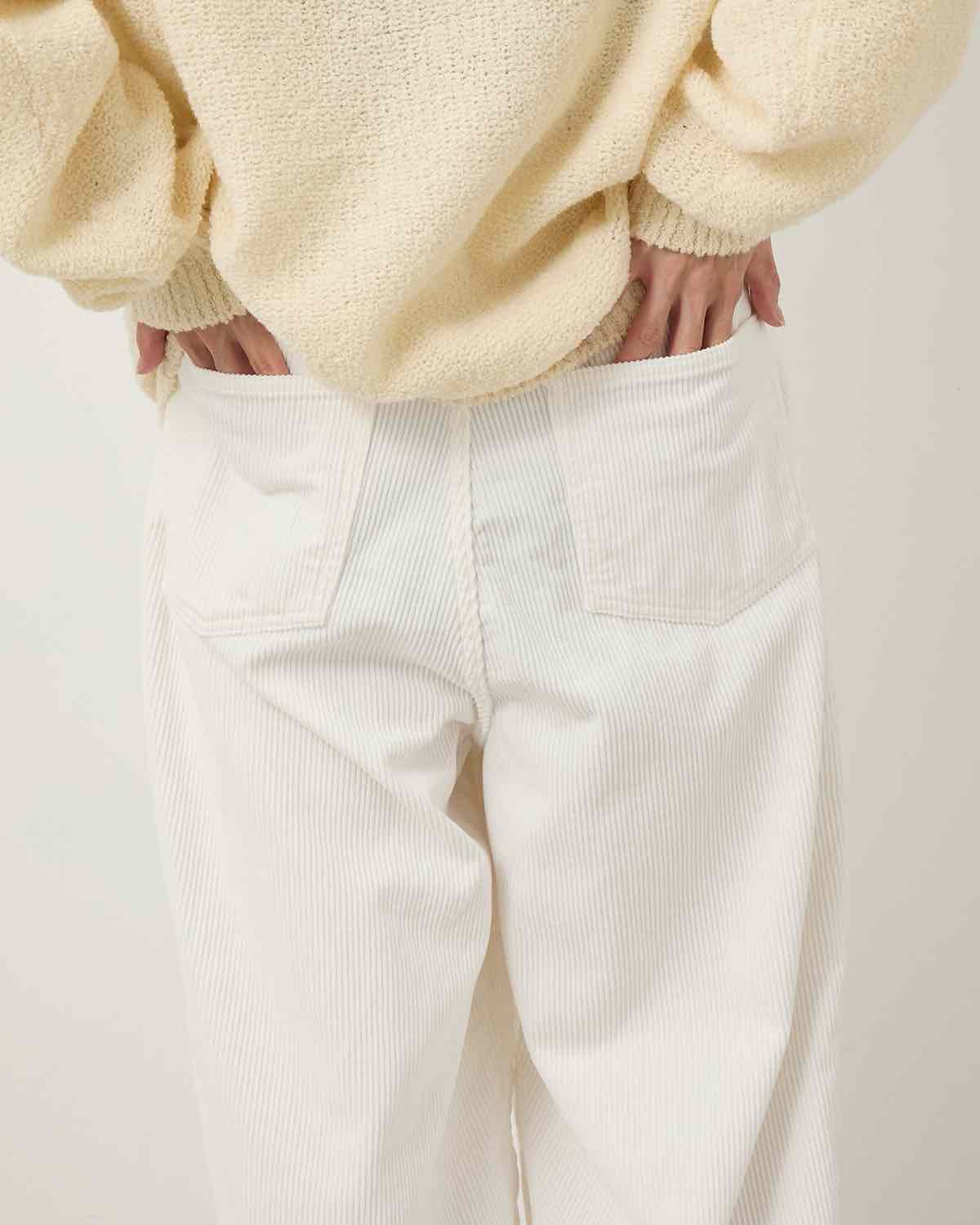 8W COTTON CORDUROY TUCK 5 POCKET PANTS