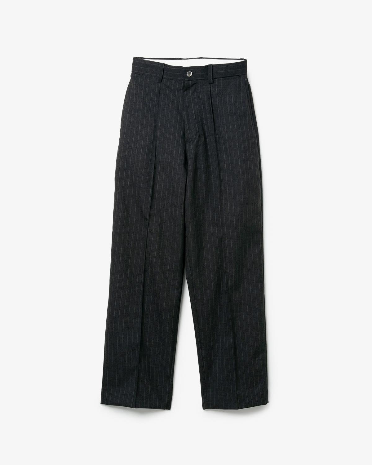 STRIPE WOOL TROPICAL SLACKS